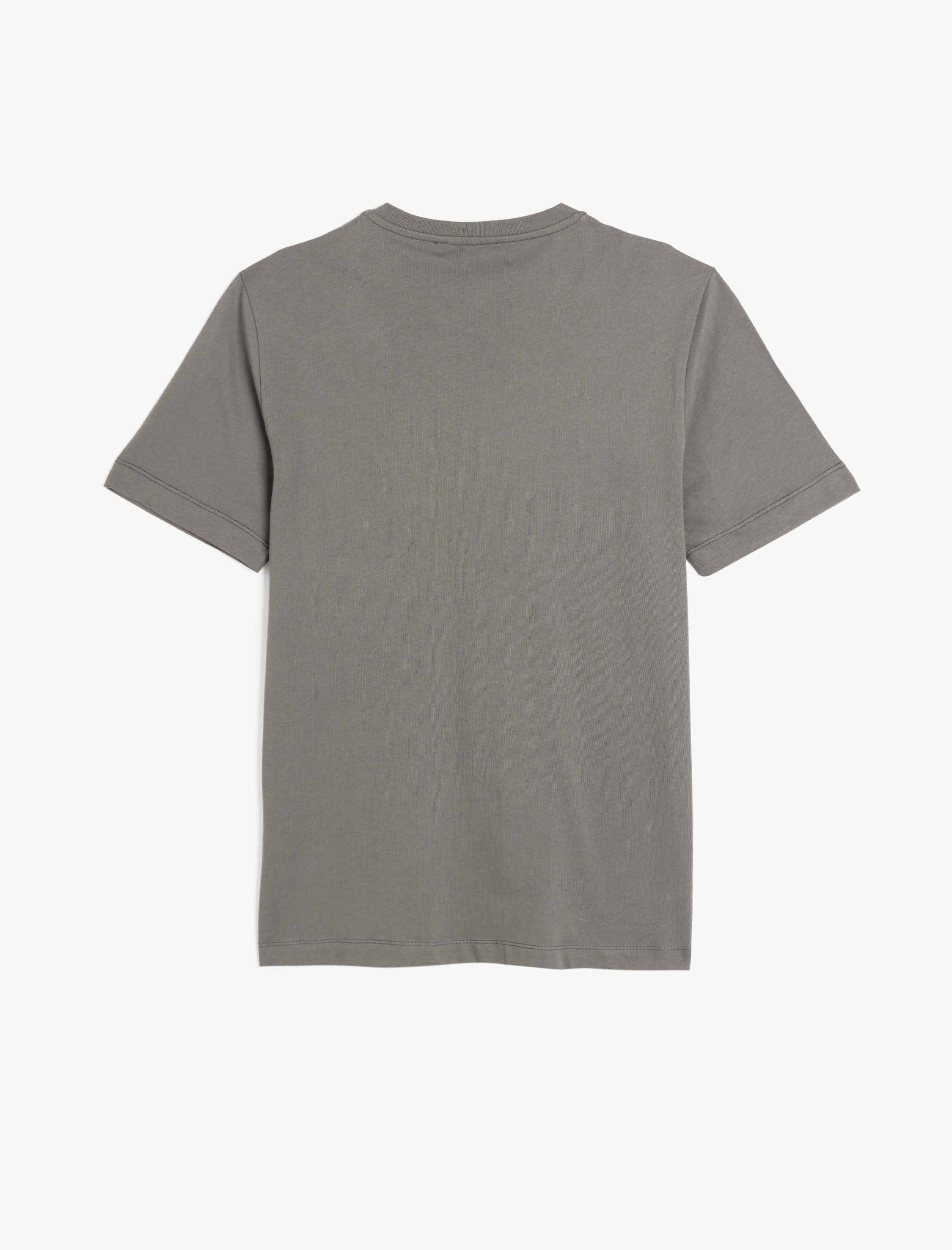   Cep Detaylı Kısa Kollu Bisiklet Yaka Pamuklu Slim Fit Basic Tişört