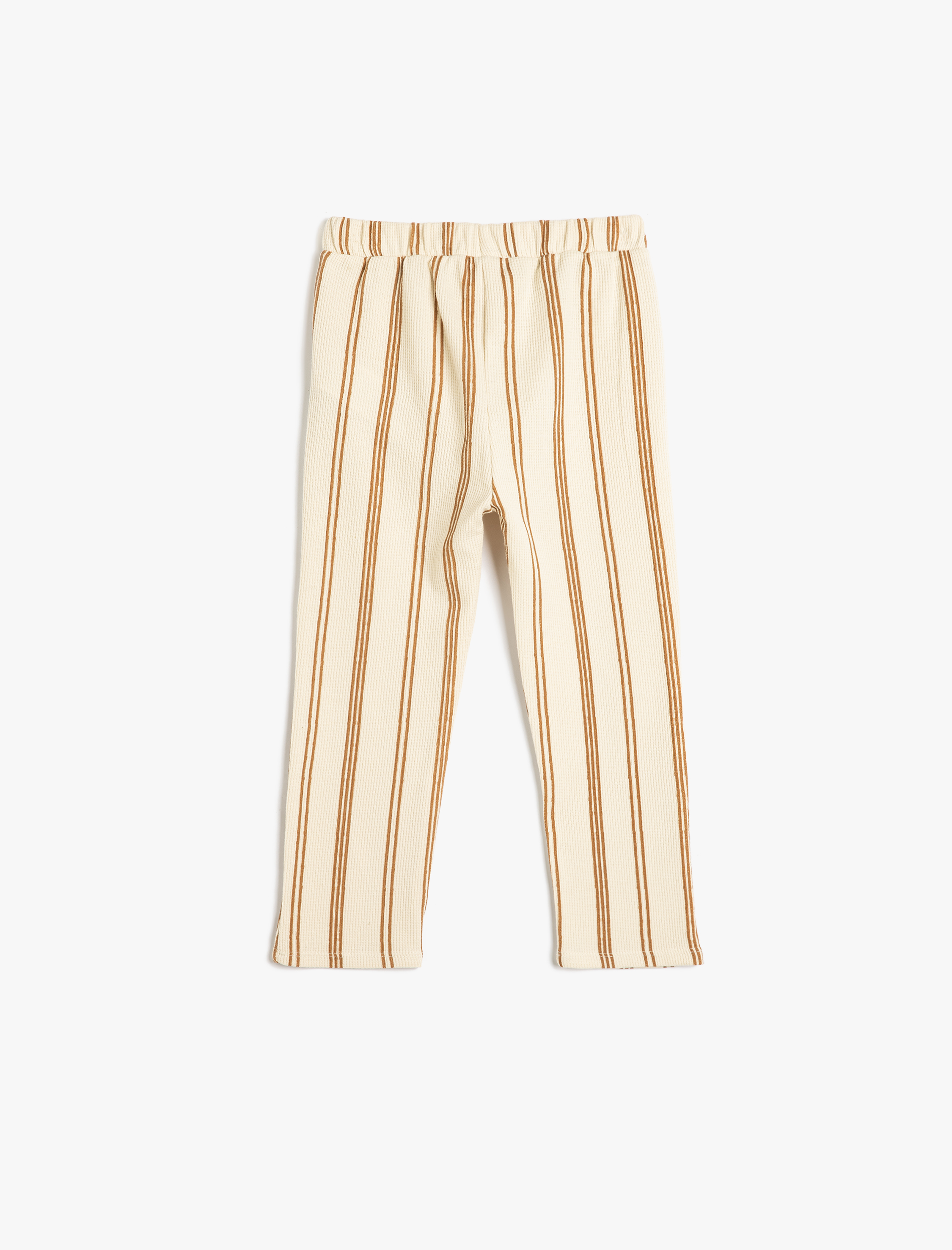  Erkek Bebek Pamuklu Çizgili Beli Bağcıklı Pantolon Görünümlü Eşofman Altı