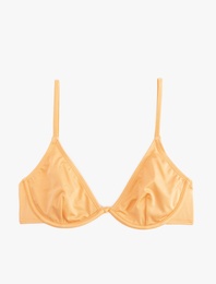 Simli Parlak Balenli Bikini Üstü