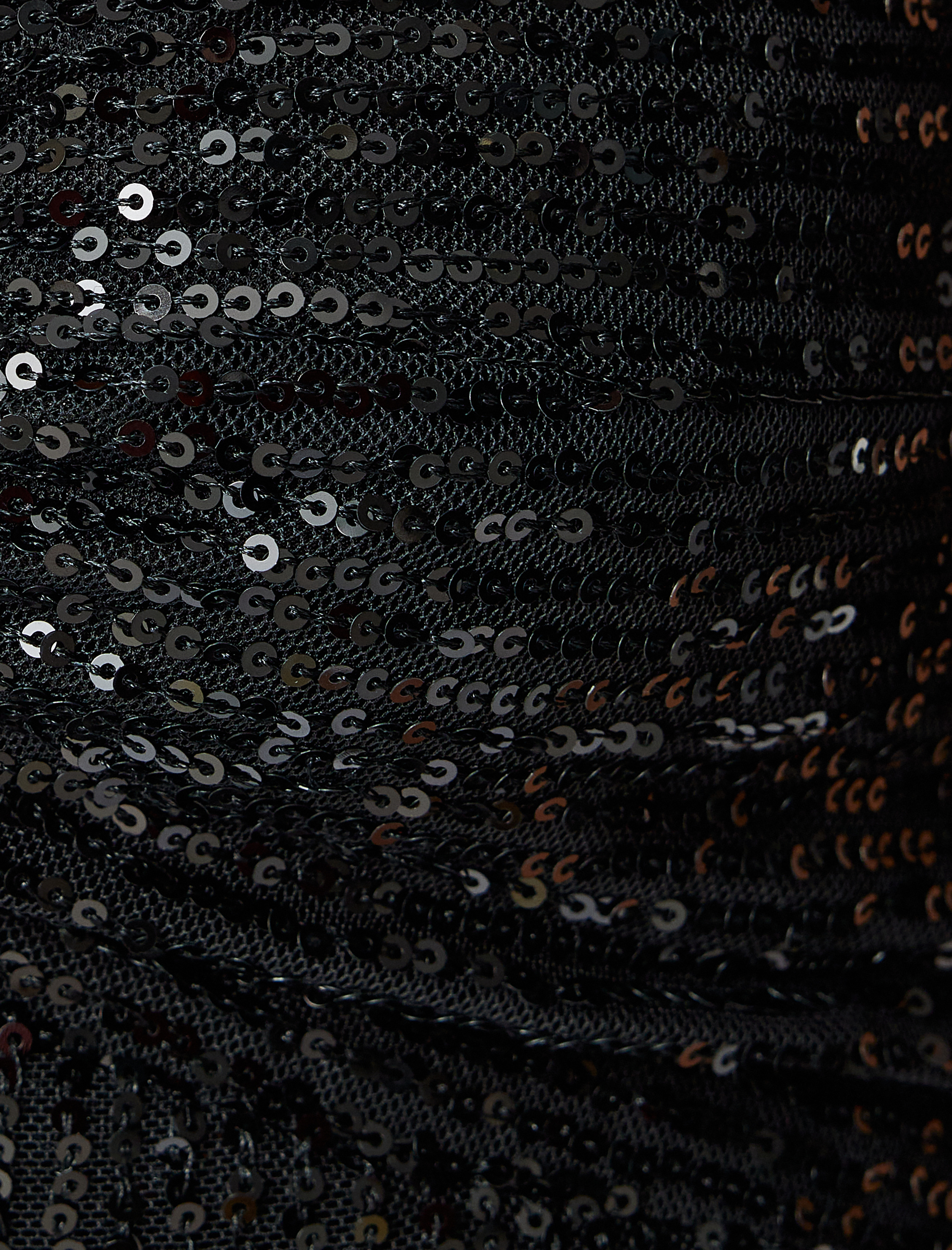 Pullu Payetli Pencere Detaylı Kolsuz Straplez Mini Elbise