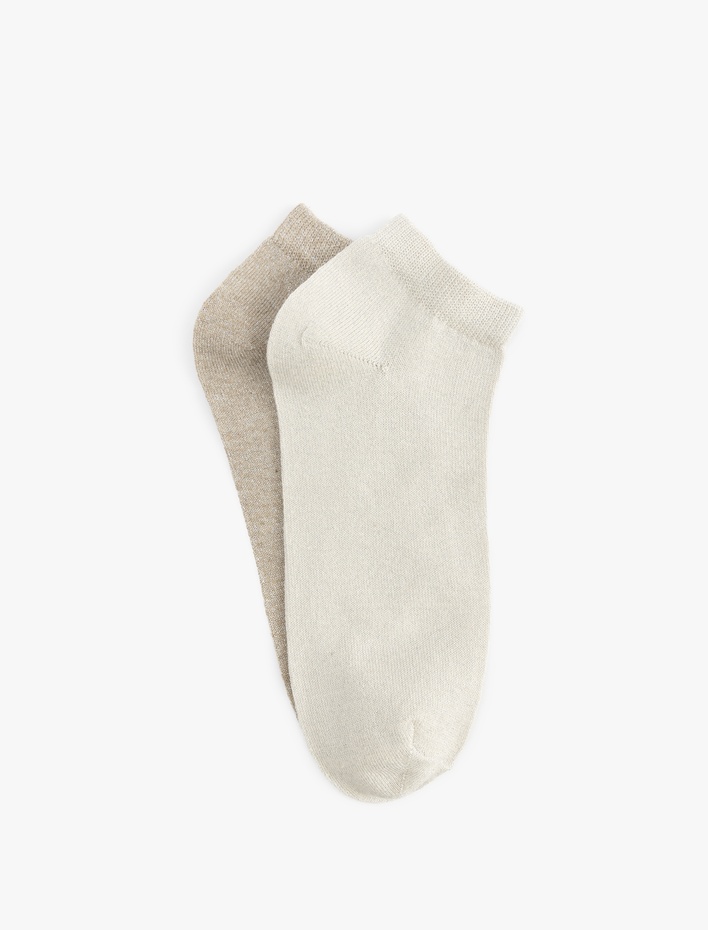 Kadın 2'li Çok Renkli Patik Çorap Seti