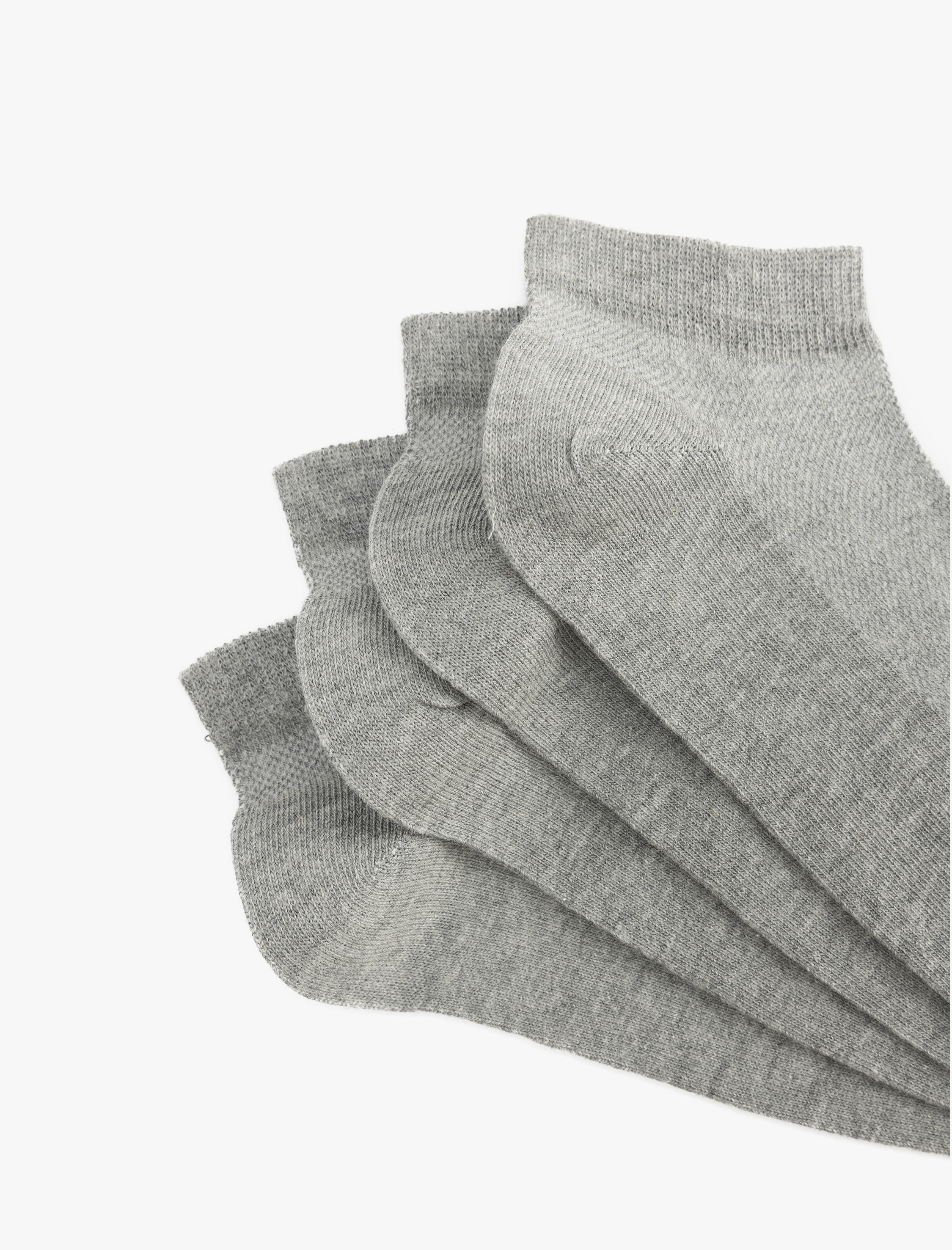  Erkek Pamuk Karışımlı 4'lü Patik Çorap Seti