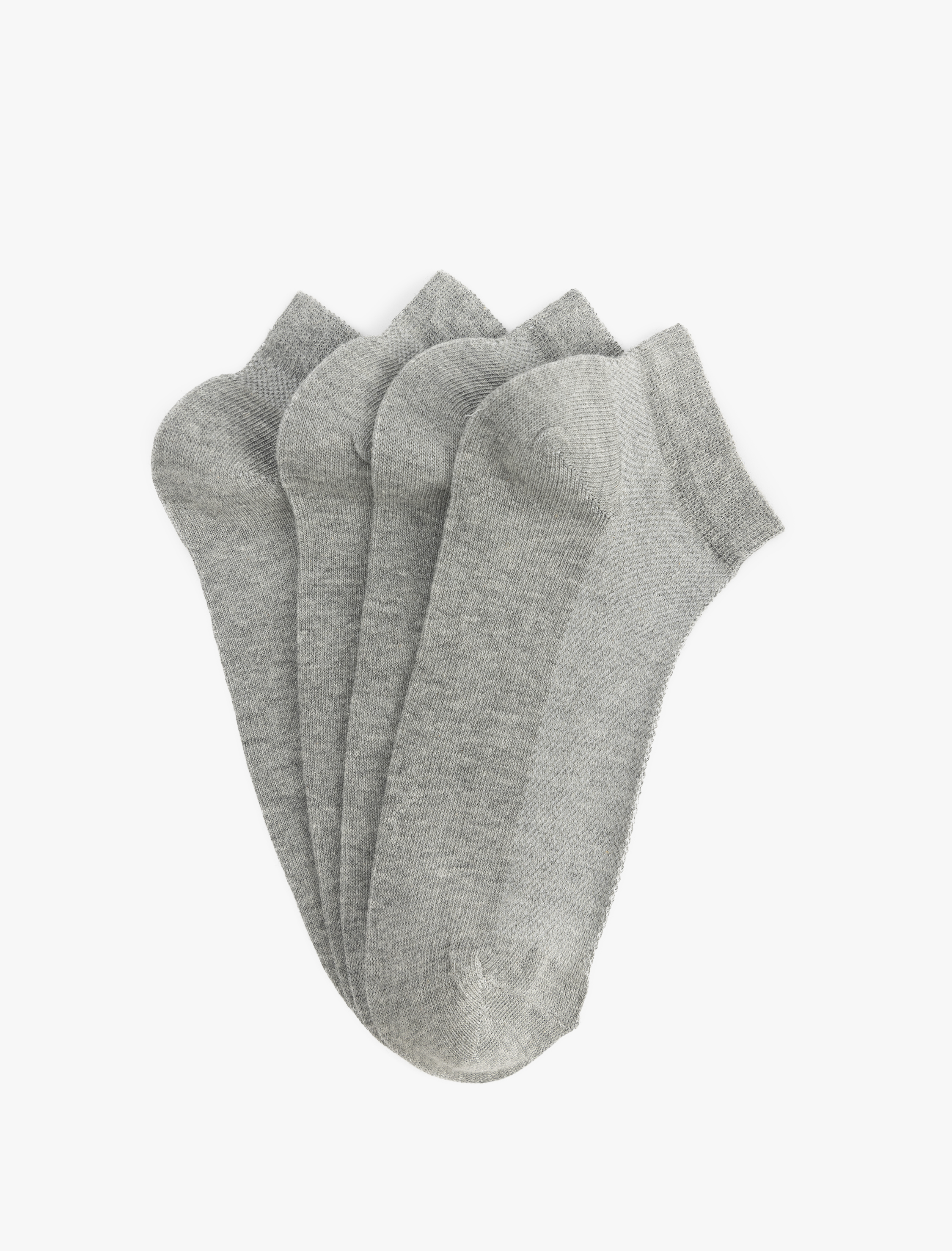  Erkek Pamuk Karışımlı 4'lü Patik Çorap Seti