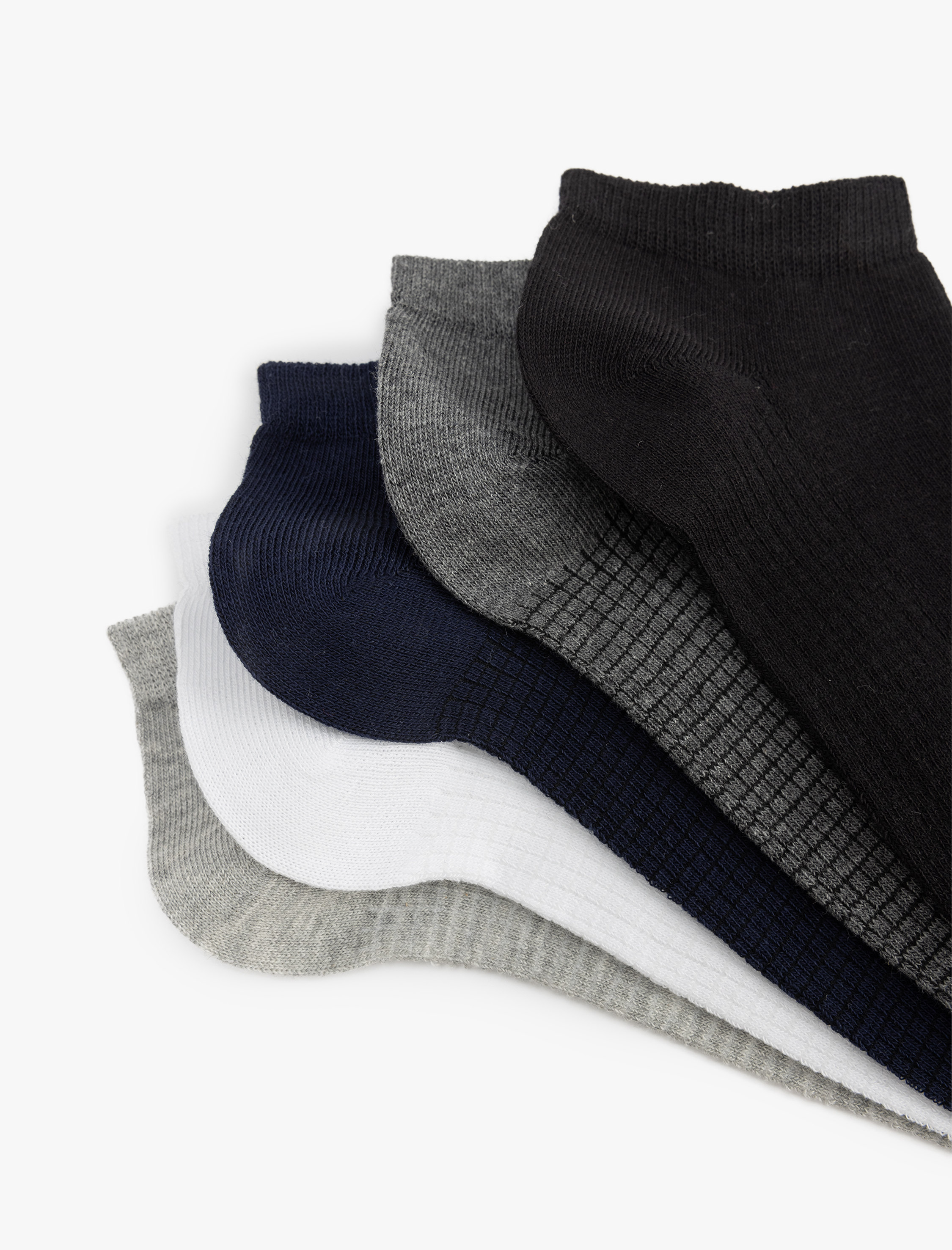  Erkek Pamuklu 5'li Patik Çorap Seti