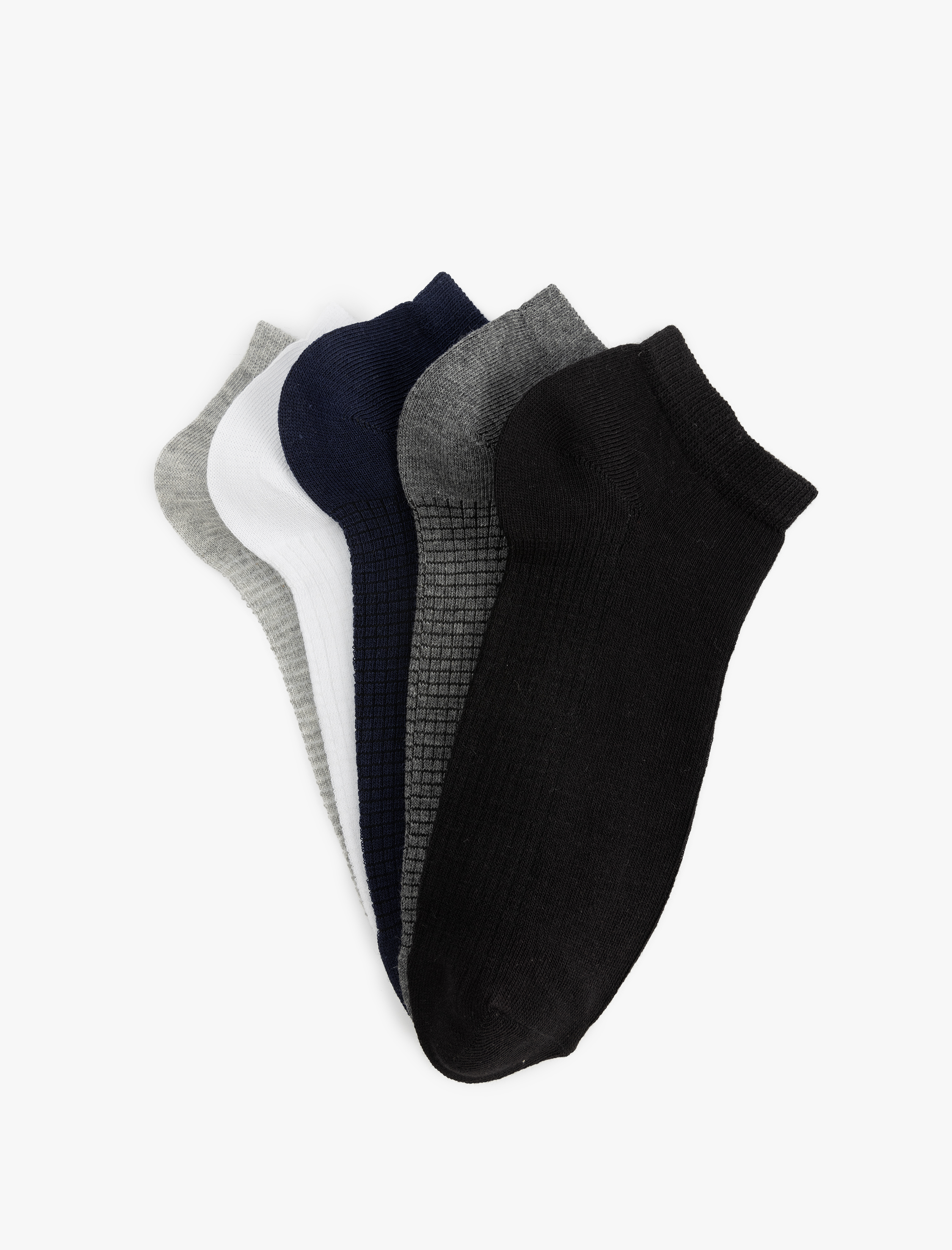  Erkek Pamuklu 5'li Patik Çorap Seti