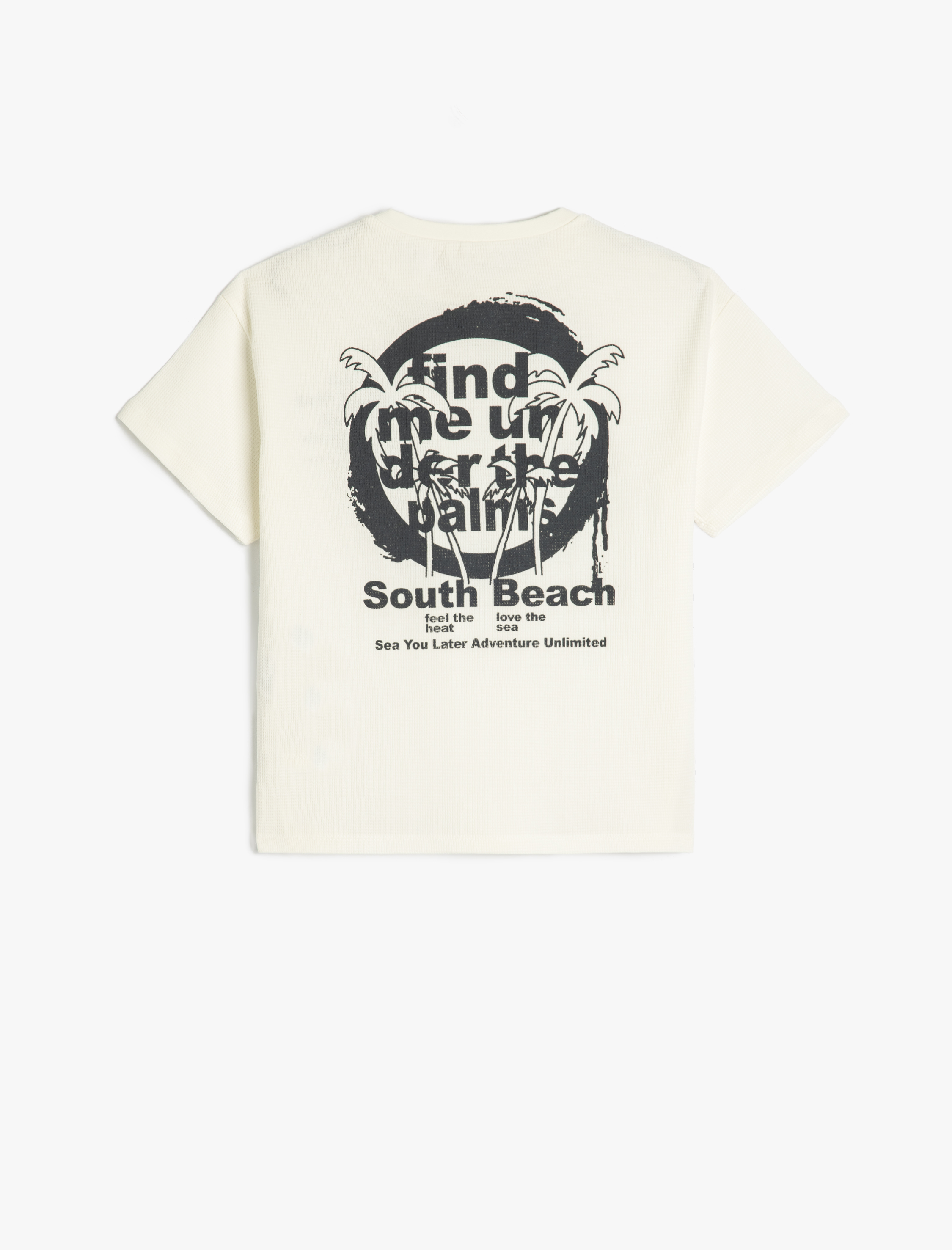  Erkek Çocuk Slogan Baskılı Bisiklet Yaka Kısa Kollu Pamuklu Oversize Tişört