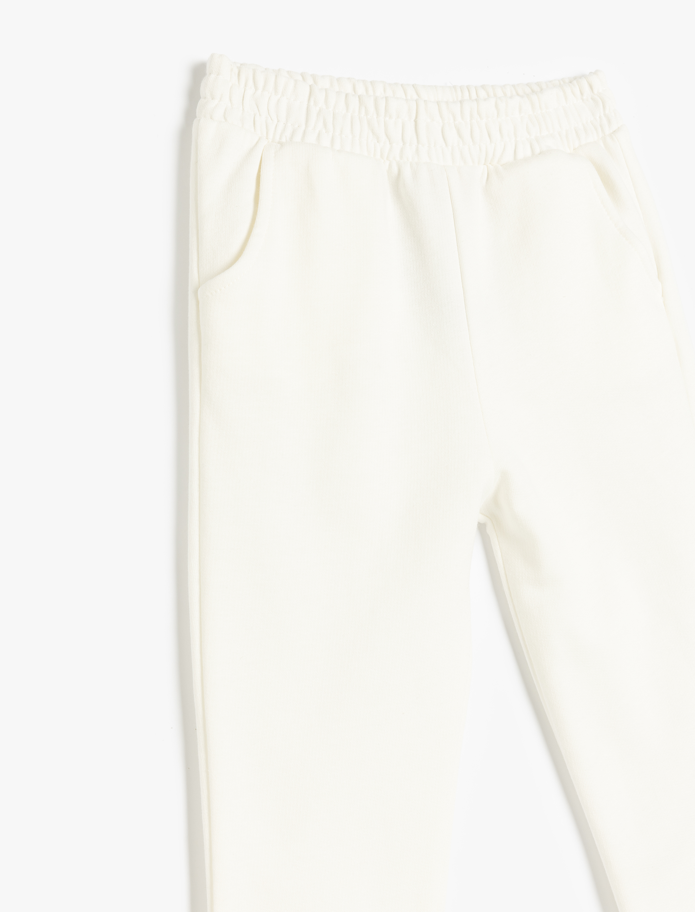  Kız Bebek Pamuklu Cep Detaylı Basic Şardonlu Jogger Eşofman Altı