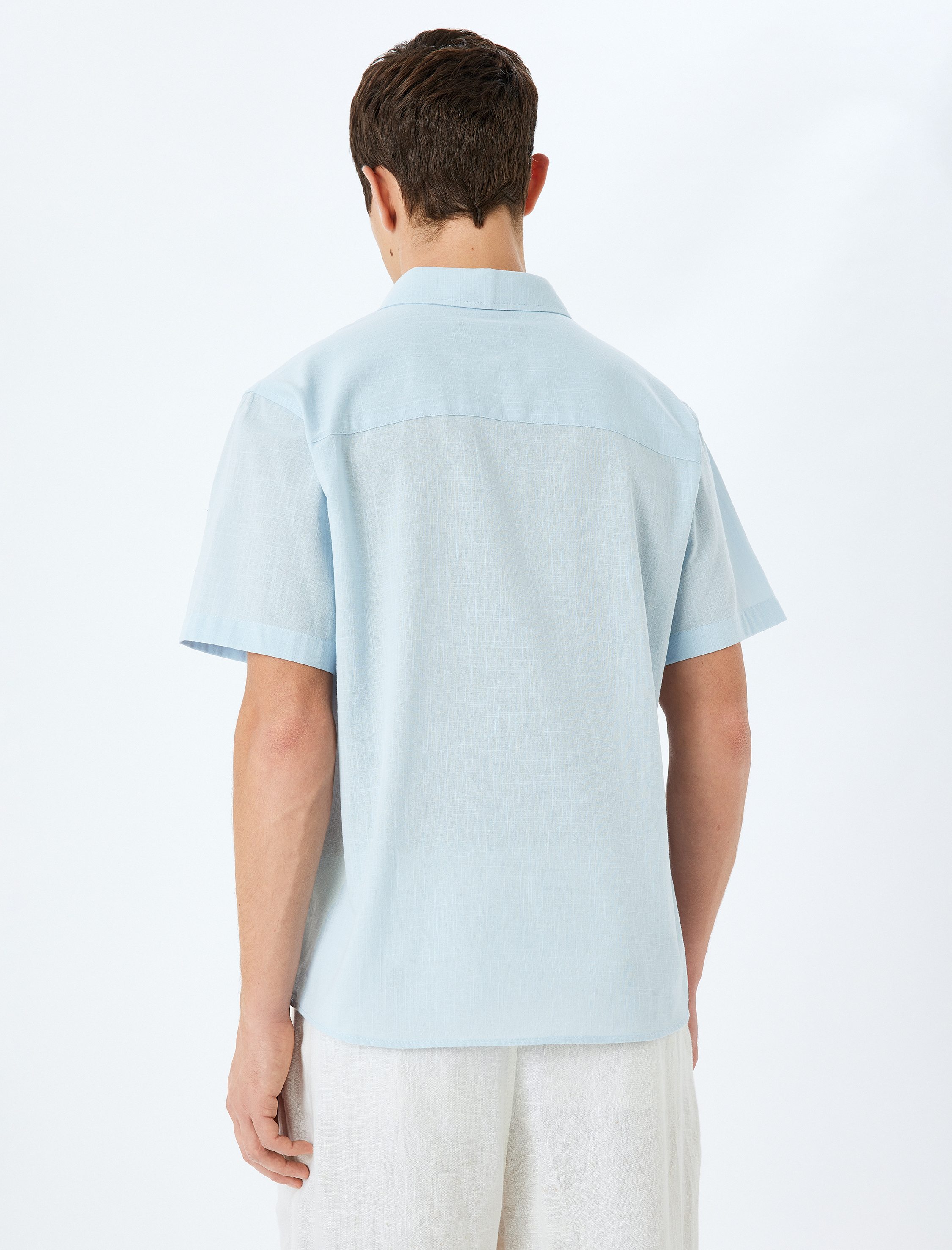   Kısa Kollu Pamuklu Regular Fit Klasik Gömlek