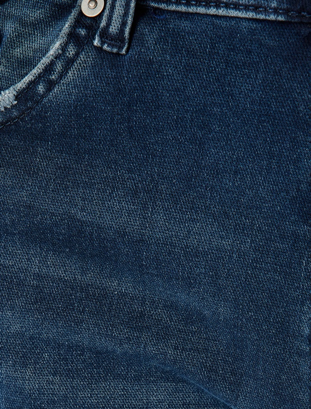 Normal Bel Pamuklu Slim Fit Denim Pantolon - Brad Jean_5