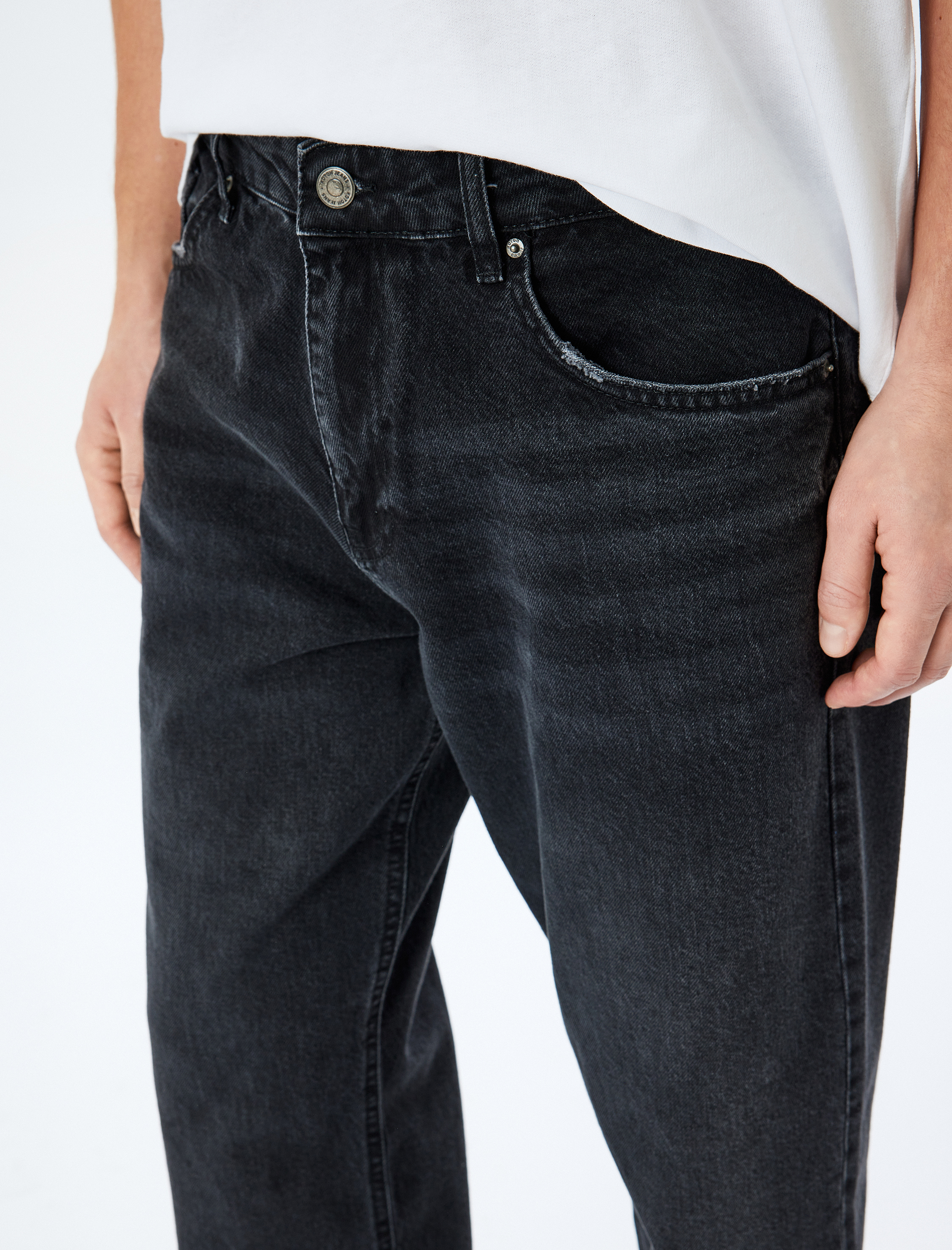   Pamuklu Normal Bel Vintage Straight Fit Jean Pantolon