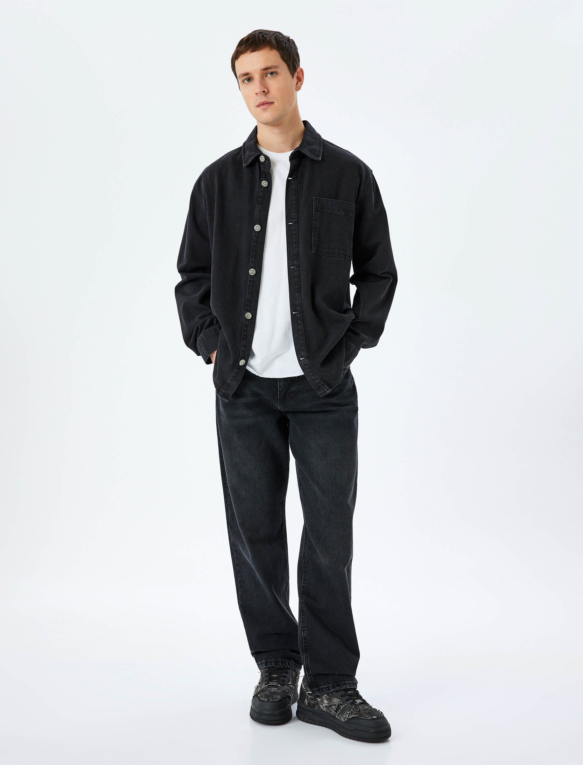   Pamuklu Normal Bel Vintage Straight Fit Jean Pantolon