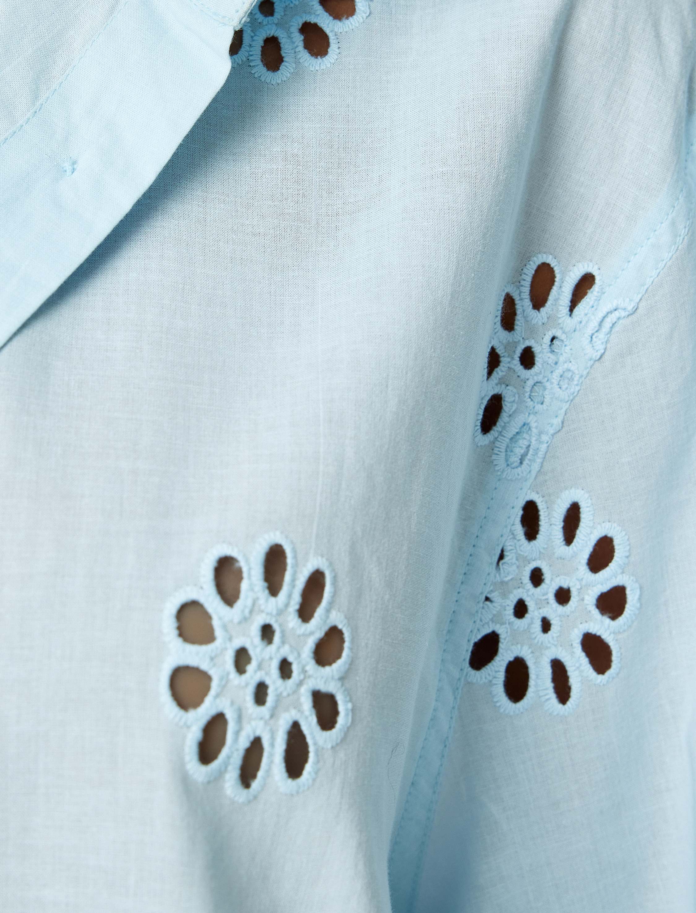   Pamuklu 3/4 Kol Uzun Oversize Fistolu Gömlek