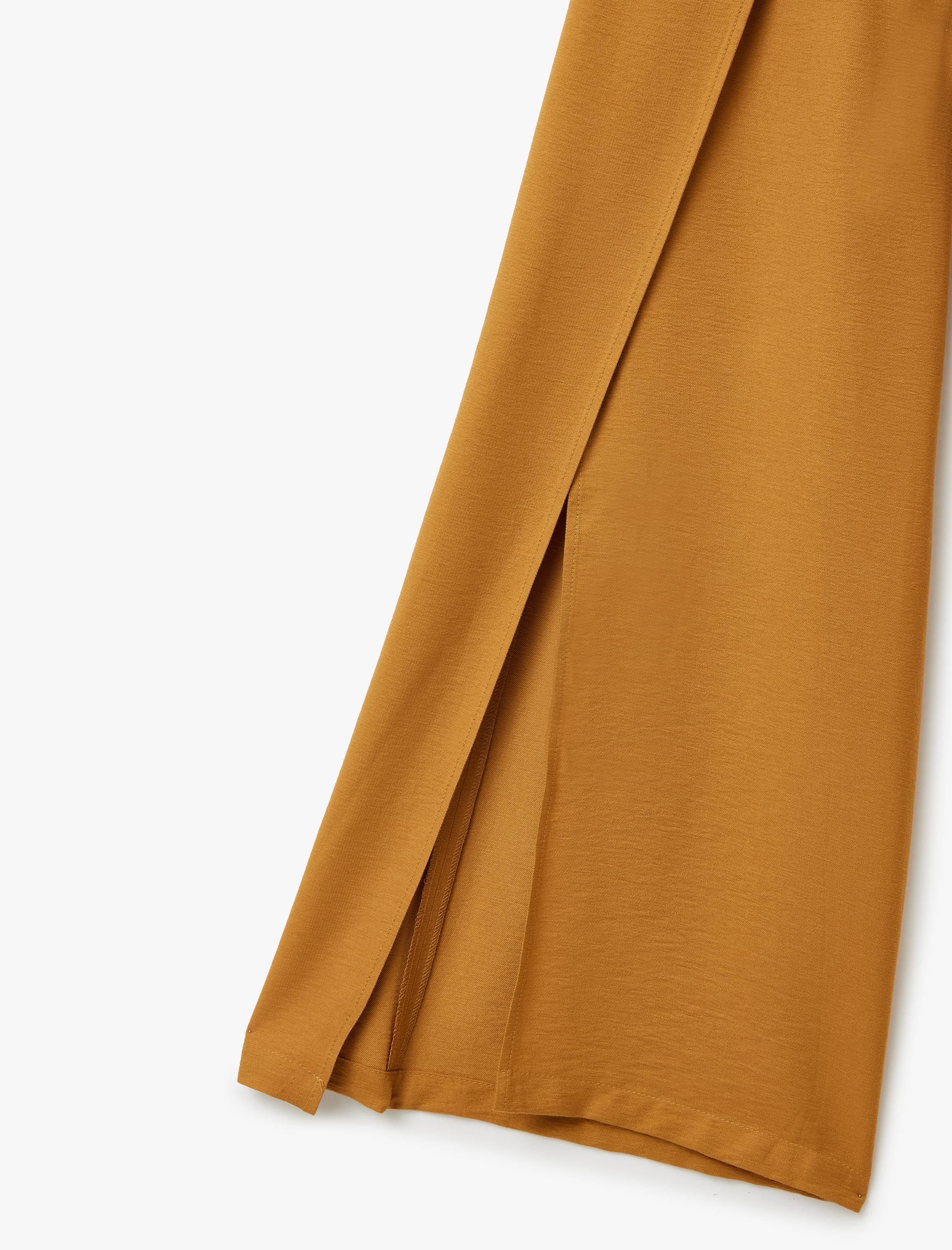   Kruvaze Yanları Kapak Detaylı Bağlamalı Bol Paça Viskon Pantolon