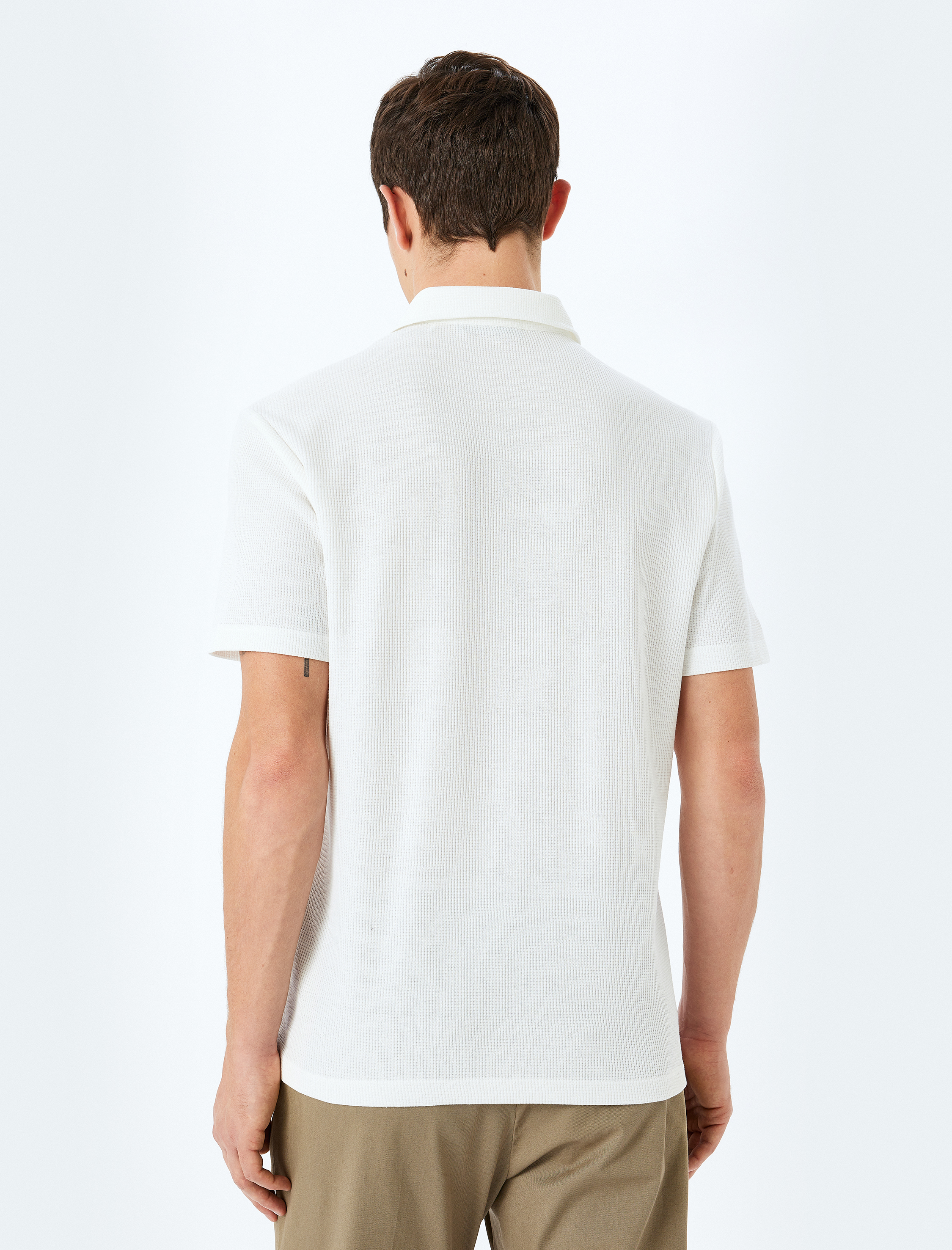   Pamuk Karışımlı Kısa Kollu Regular Fit Düğmeli Polo Yaka Tişört