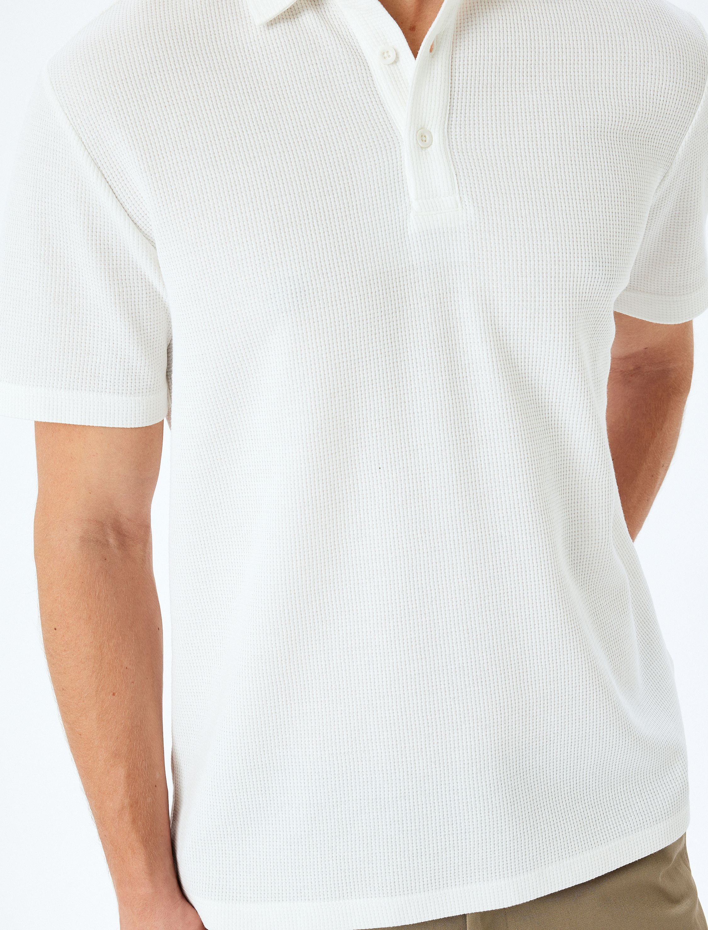   Pamuk Karışımlı Kısa Kollu Regular Fit Düğmeli Polo Yaka Tişört