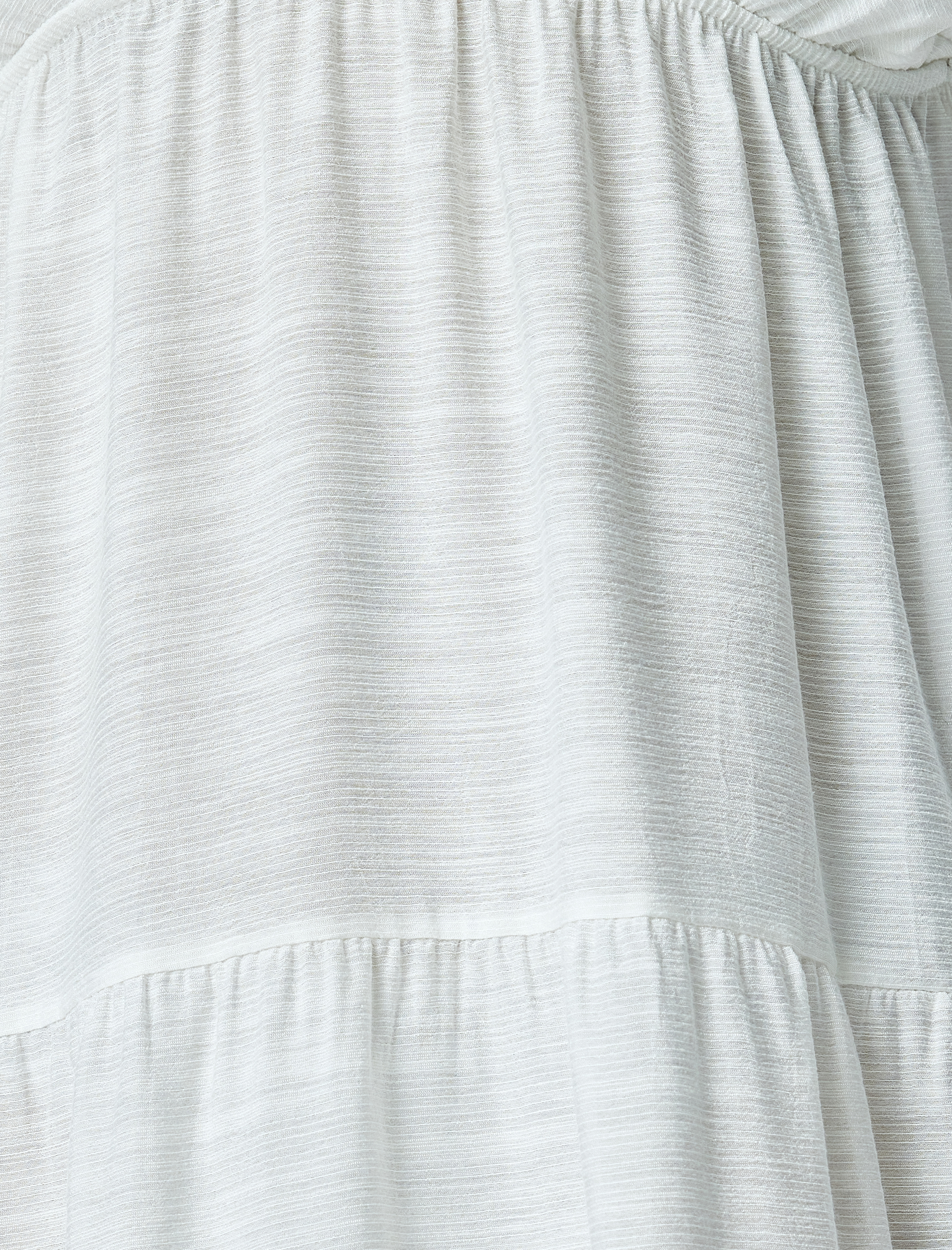 İnce Askılı Katmanlı Uzun Viskon Plaj Elbisesi