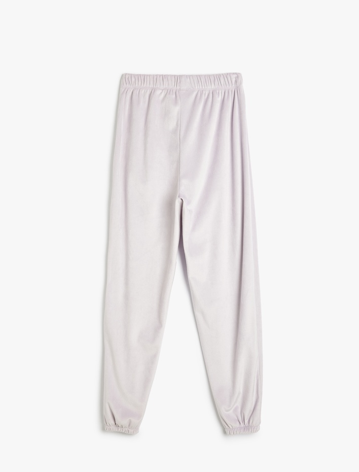  Rahat Kalıp Jogger Polar Kadife Pijama Altı