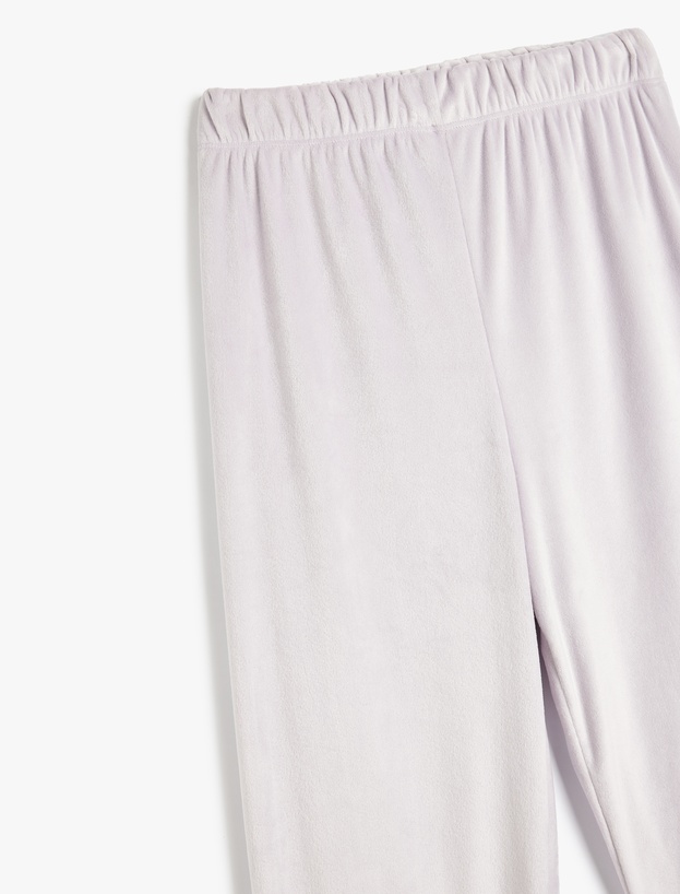 Rahat Kalıp Jogger Kadife Pijama Altı_2