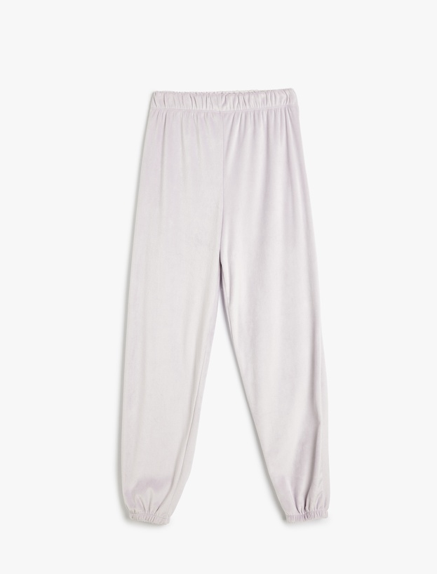 Rahat Kalıp Jogger Kadife Pijama Altı_0