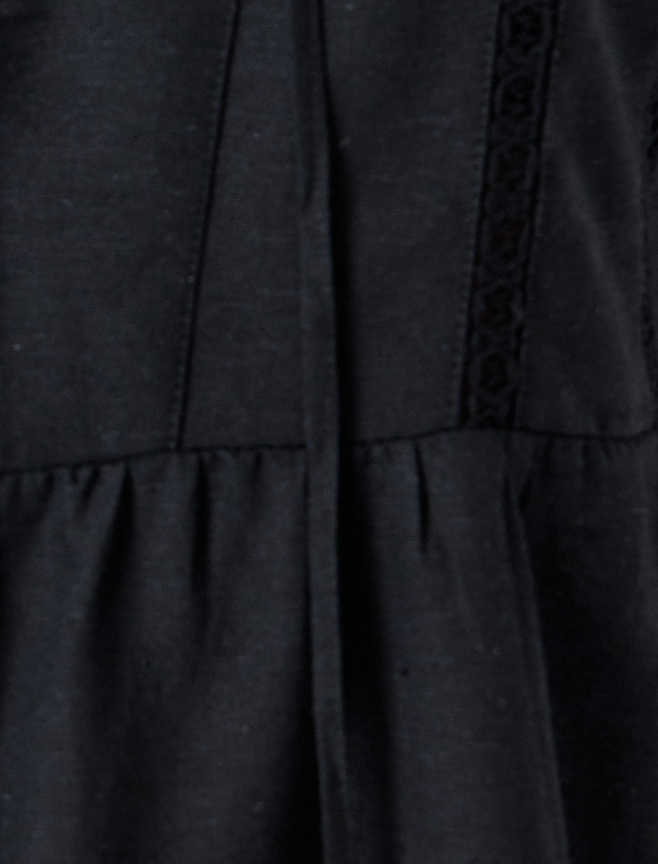 V Yaka Dökümlü Kısa Kollu Katmanlı Viskon Keten Karışımlı Plaj Elbisesi