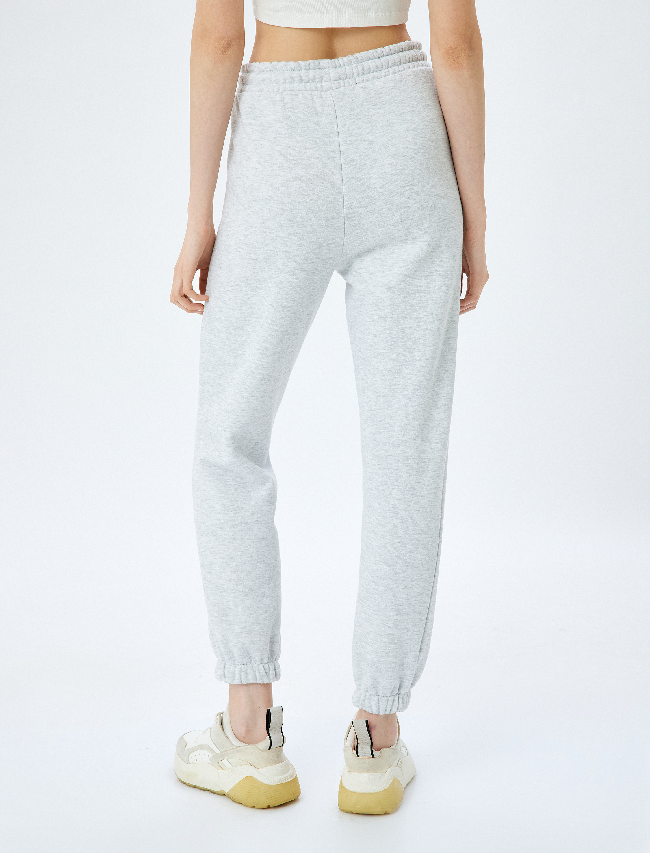   Şardonlu Beli Bağcıklı Cep Detaylı Rahat Kalıp Jogger Eşofman Altı