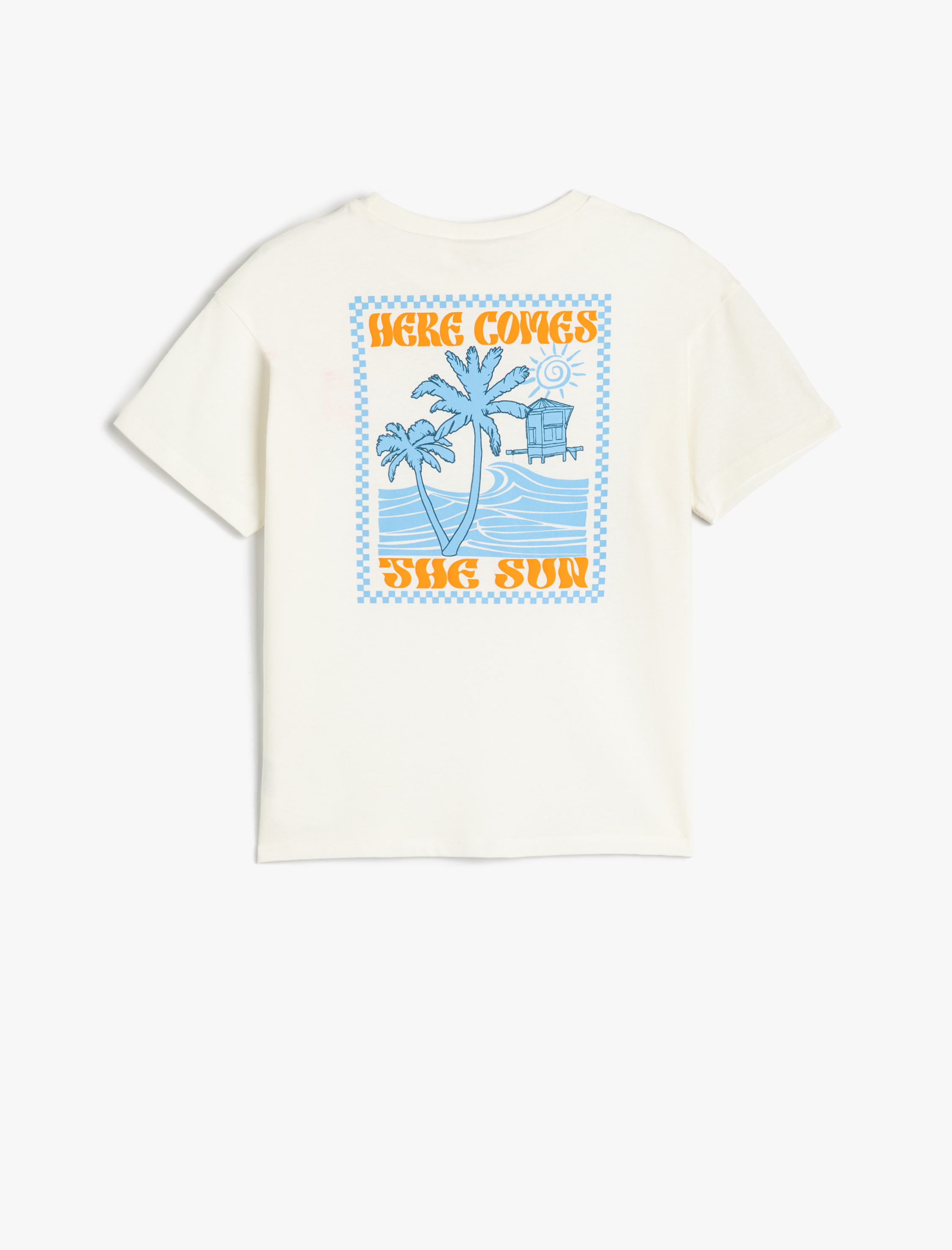  Erkek Çocuk Pamuklu Nakış Detaylı Slogan Baskılı Oversize Kısa Kollu Tişört