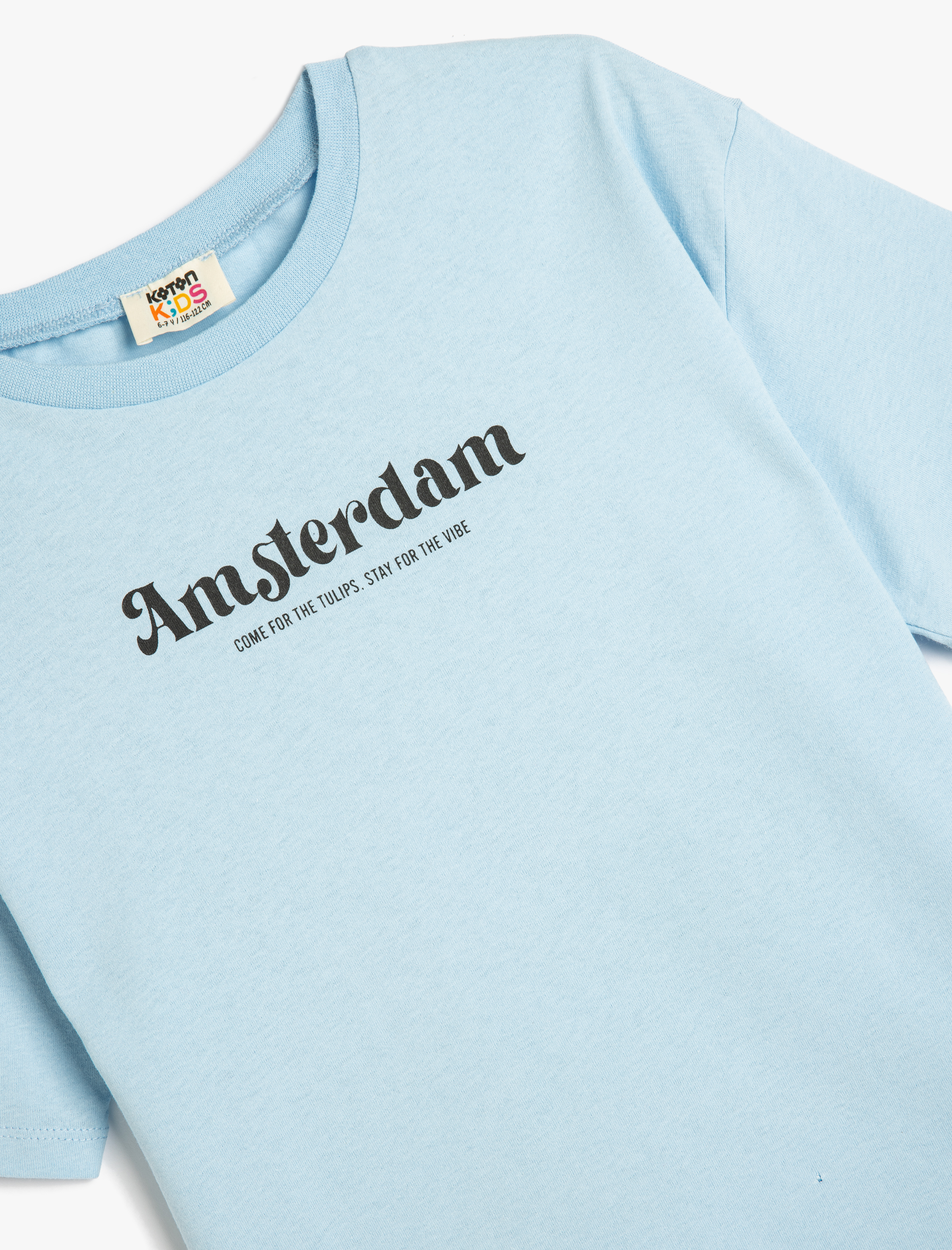  Erkek Çocuk Slogan Baskılı Bisiklet Yaka Kısa Kollu Pamuklu Oversize Tişört