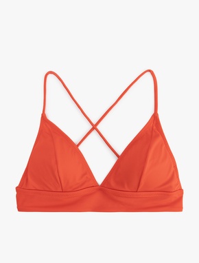 Bağlama Detaylı Arkası Çapraz Askılı Bralet Bikini Üstü