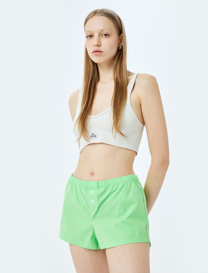  Pamuklu Rahat Kalıp Boxer Şort Pijama Altı