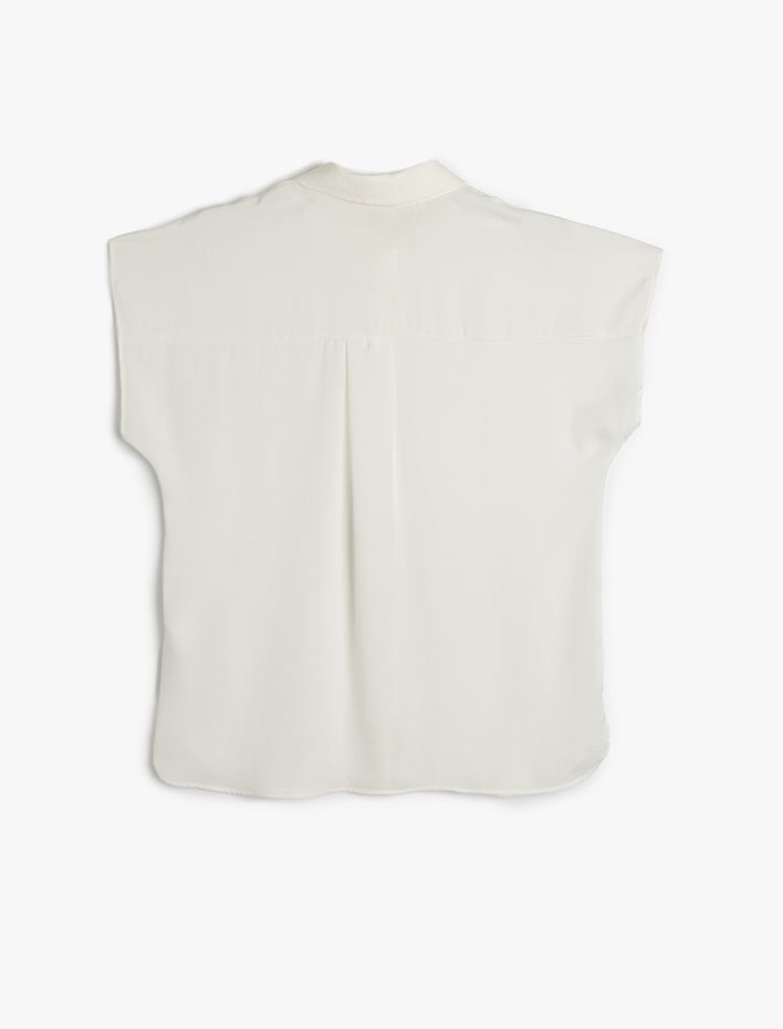  Klasik Yaka Düğmeli Kolsuz Gömlek