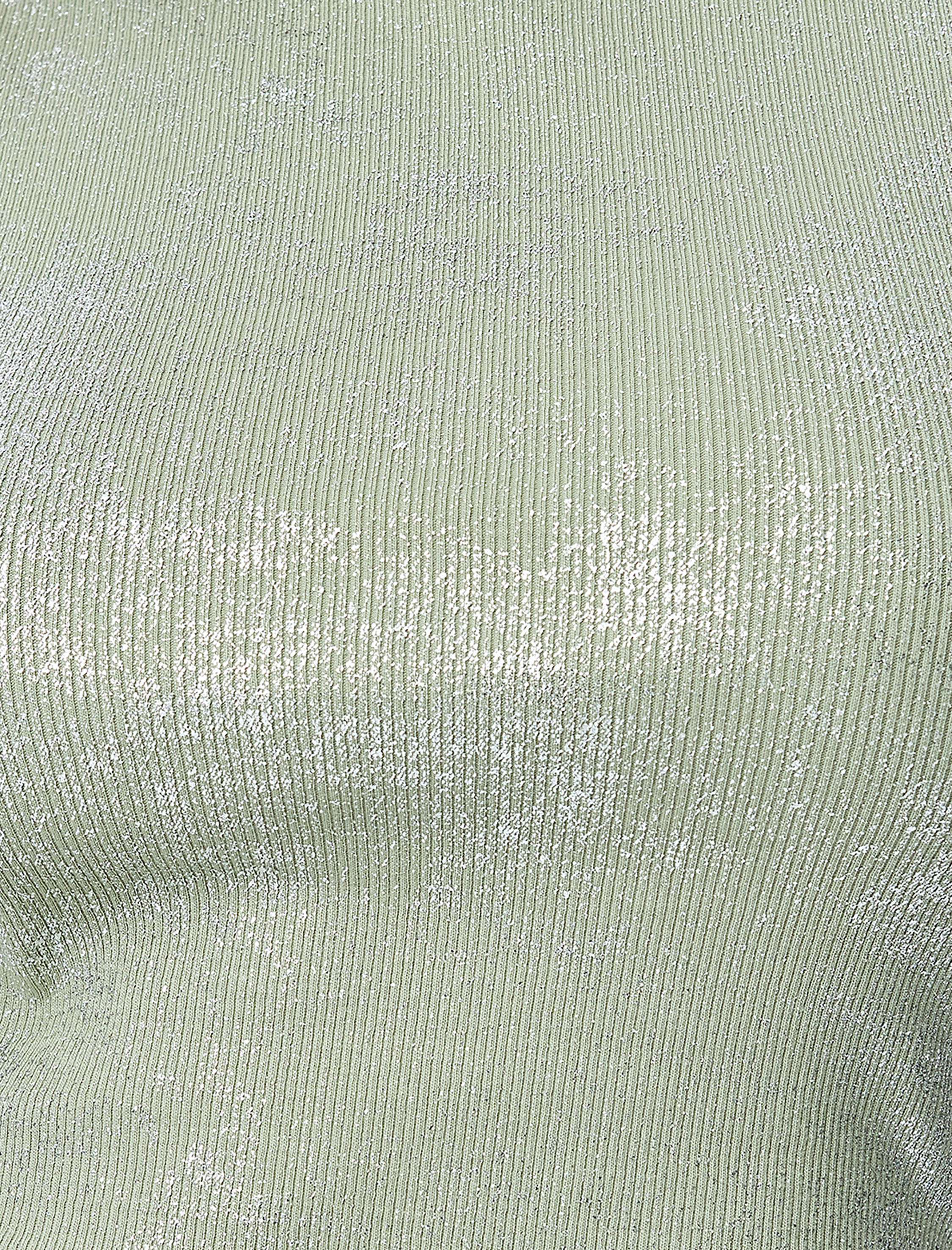   Bisiklet Yaka Pamuklu Simli Kolsuz Crop Top