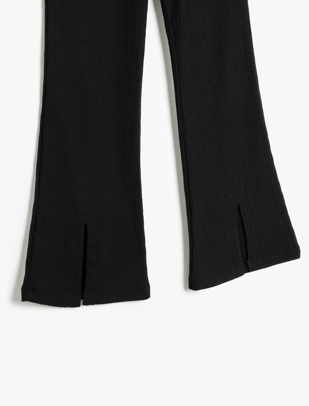 Beli Lastikli Basic İspanyol Paça Pantolon_2