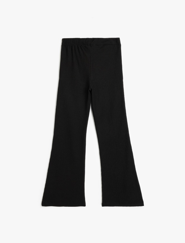 Beli Lastikli Basic İspanyol Paça Pantolon_1