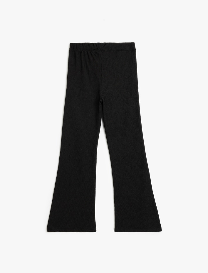 Kız Çocuk Beli Lastikli Basic İspanyol Paça Pantolon