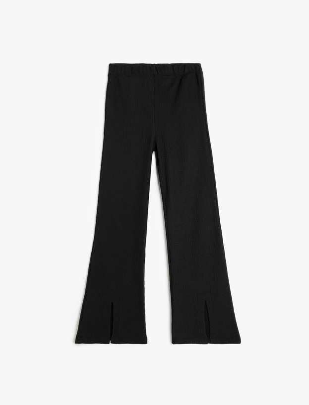 Beli Lastikli Basic İspanyol Paça Pantolon_0
