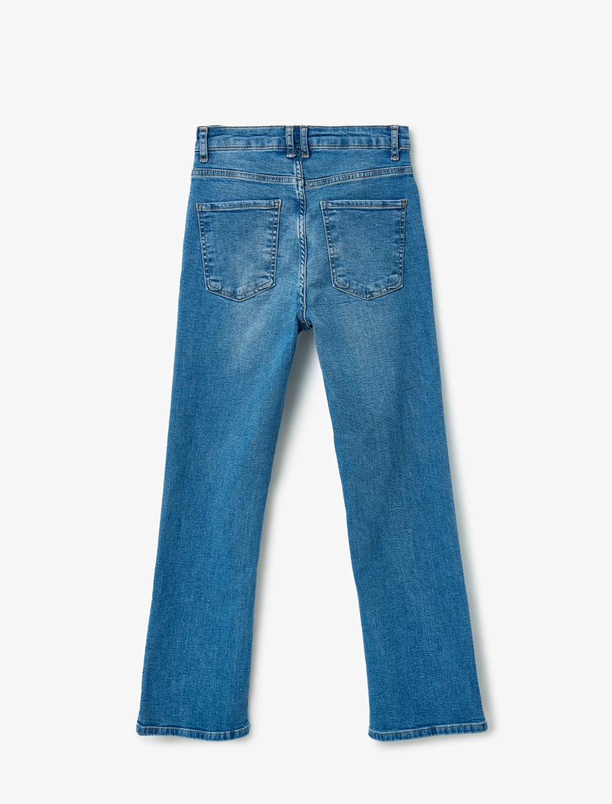   Yüksek Bel İspanyol Paça Bootcut Jean Pantolon - Kick Flare Jean