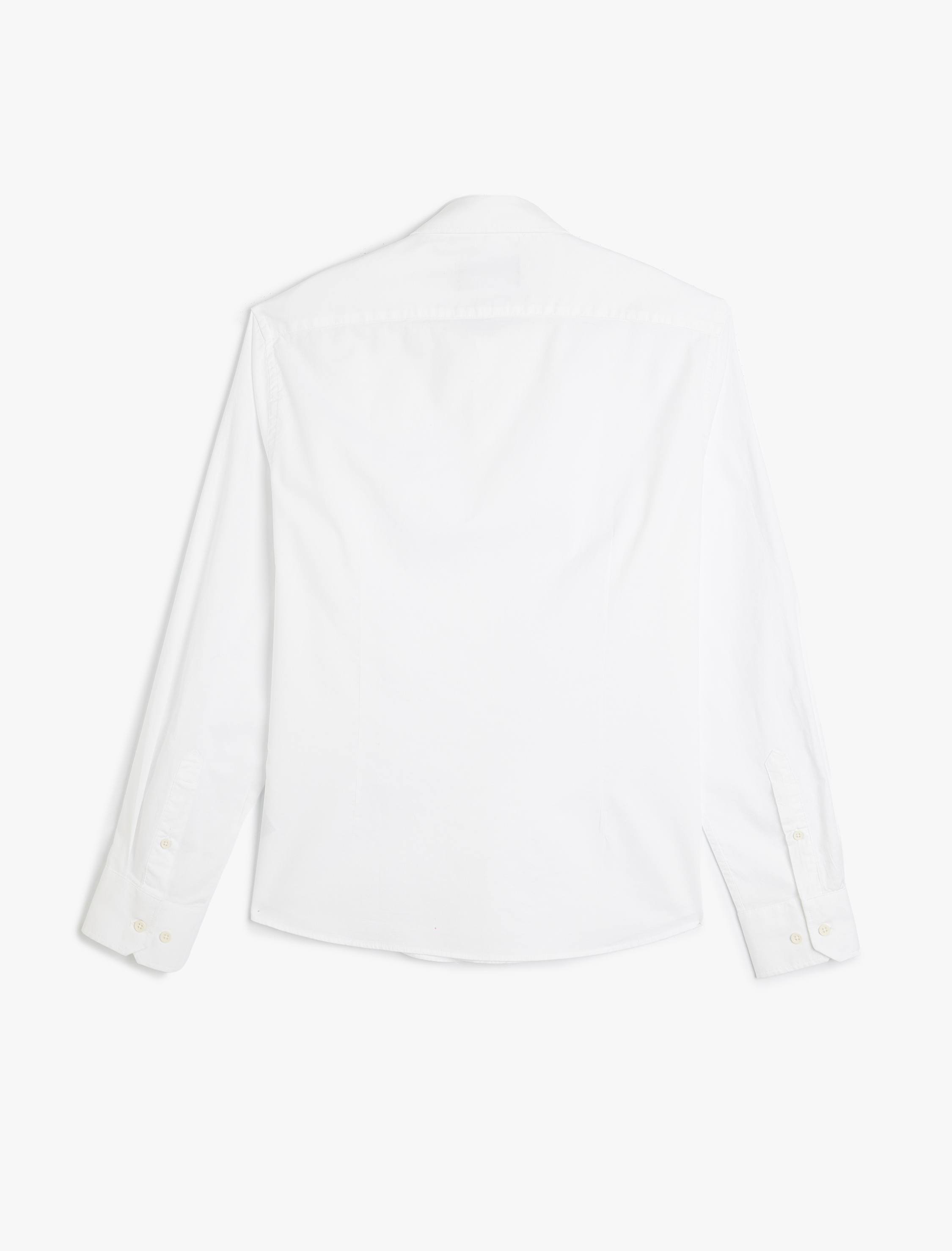   Pamuklu Düğmeli Yaka Slim Fit Uzun Kollu Gömlek