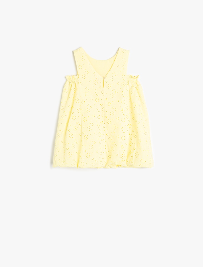 Kız Bebek Pamuklu Askılı A Kesim Çiçekli Elbise