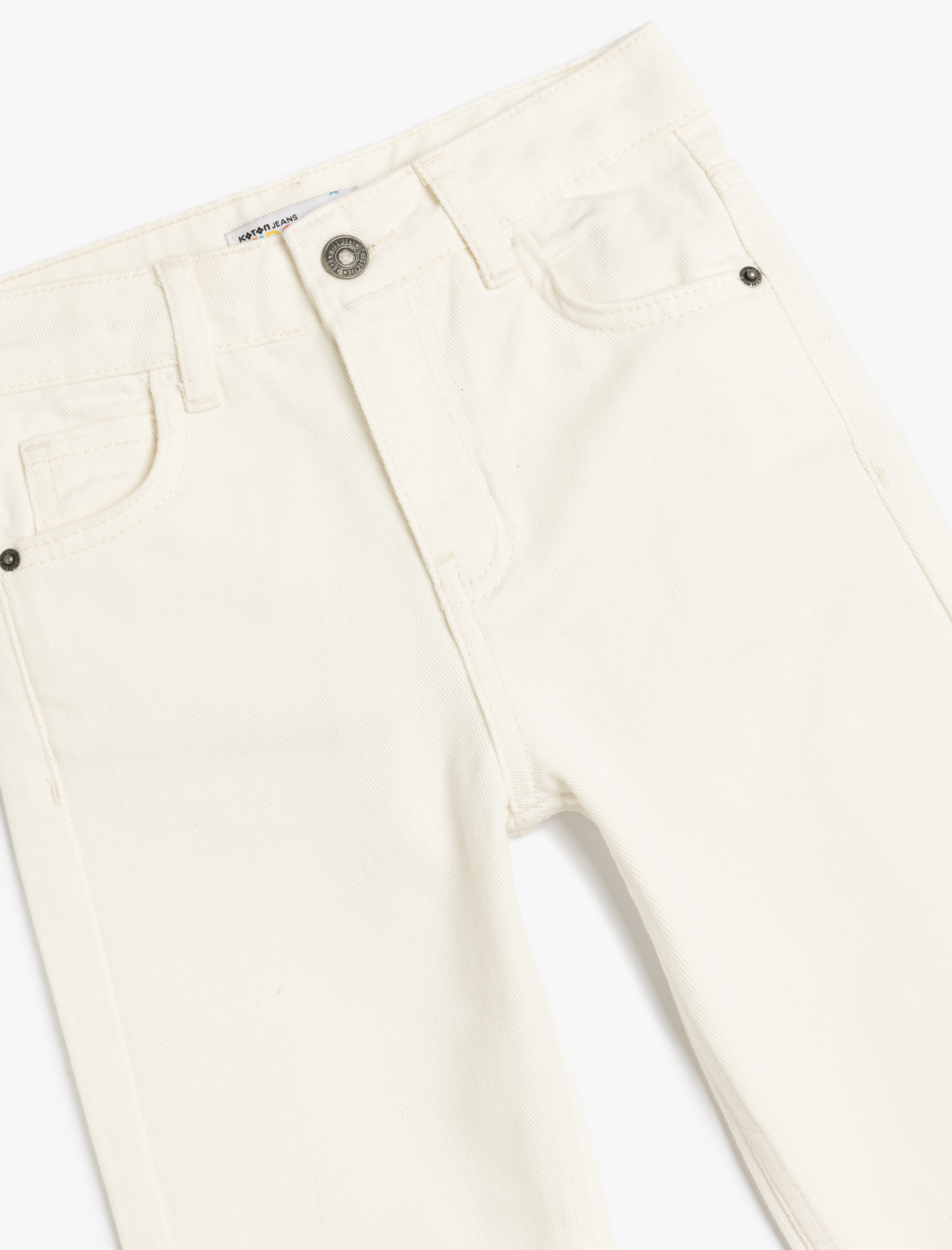  Erkek Çocuk Pamuklu Beli Ayarlanabilir Lastikli Denim Cepli Pantolon