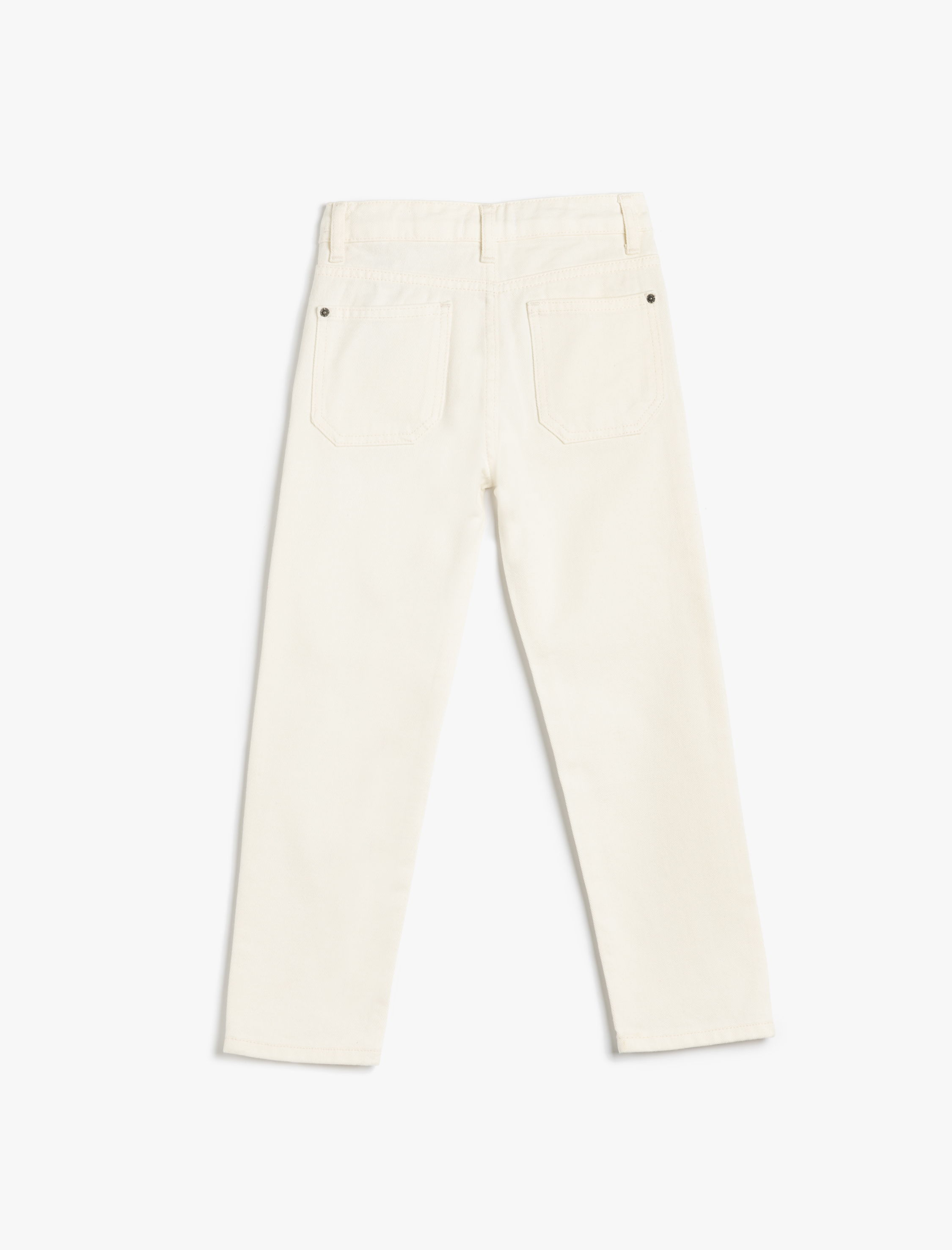  Erkek Çocuk Pamuklu Beli Ayarlanabilir Lastikli Denim Cepli Pantolon