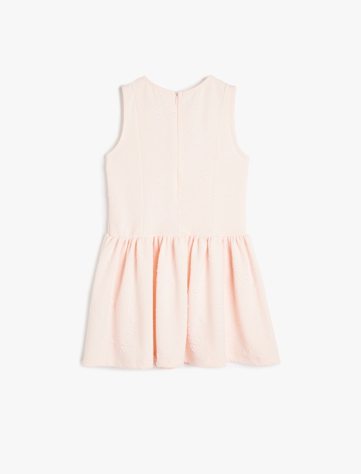 Kız Çocuk Fiyonklu Bisiklet Yaka Askılı Elbise