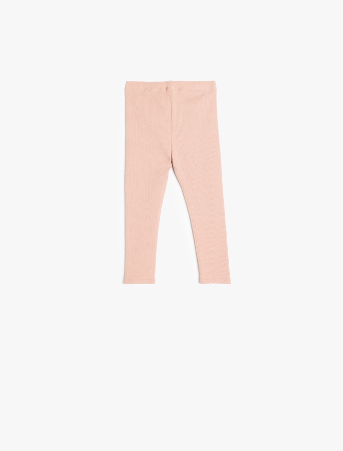 Kız Bebek Pamuklu Beli Lastikli Basic Uzun Tayt