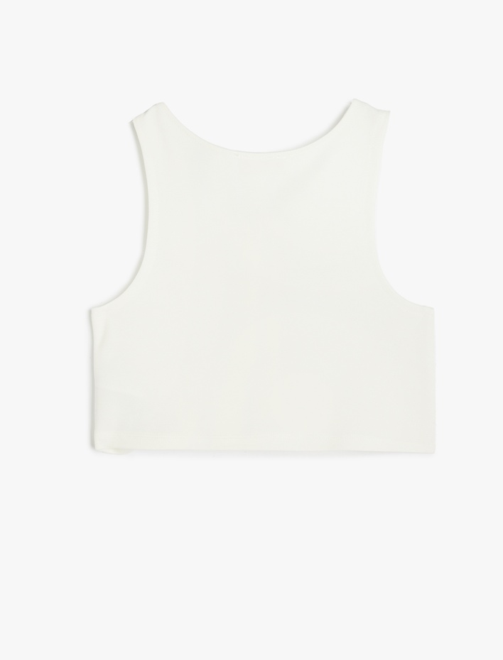 Kız Çocuk Viskon Karışımlı Düğmeli Yuvarlak Yaka Askılı Bluz