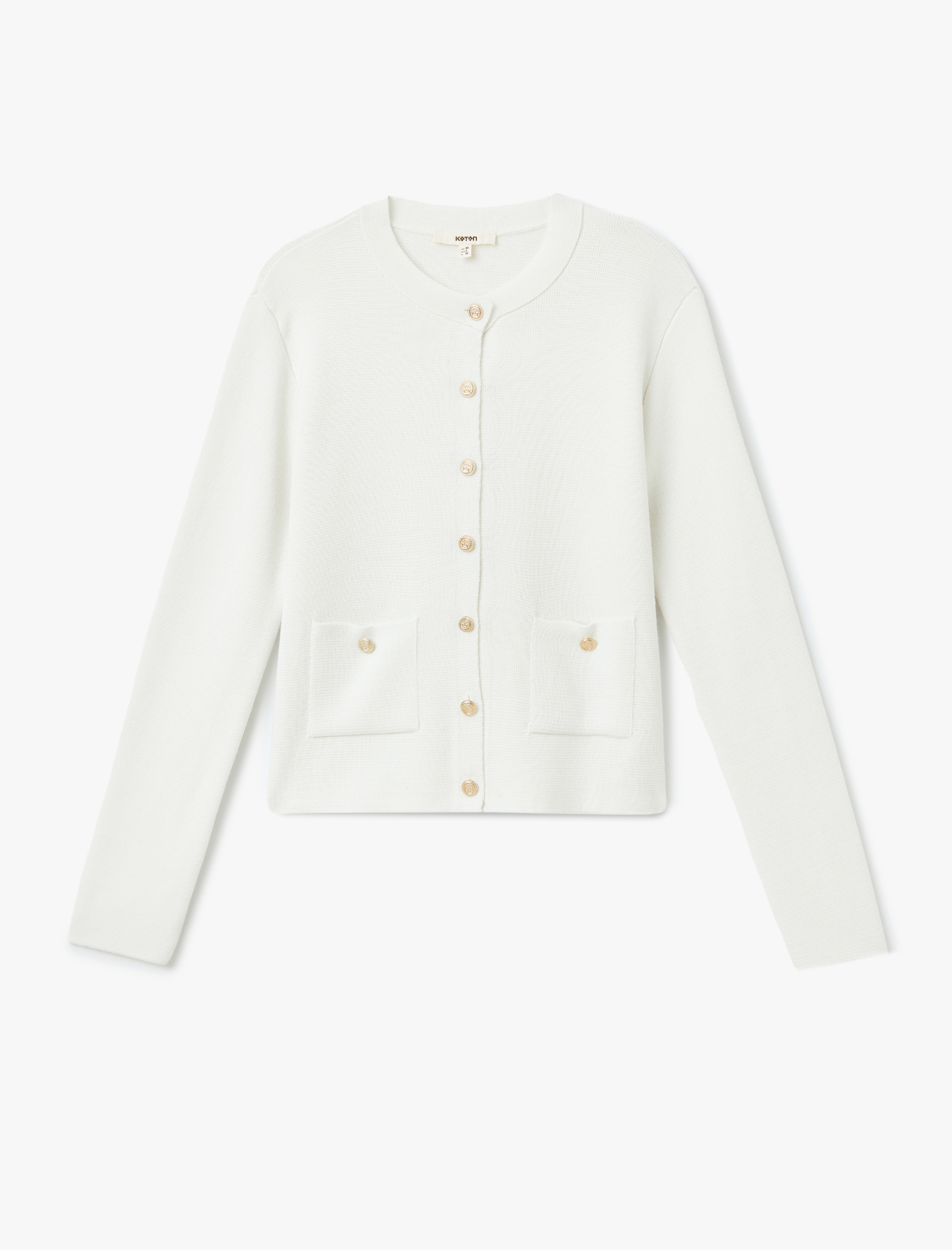   Bisiklet Yaka Uzun Kollu Düğmeli Triko Hırka