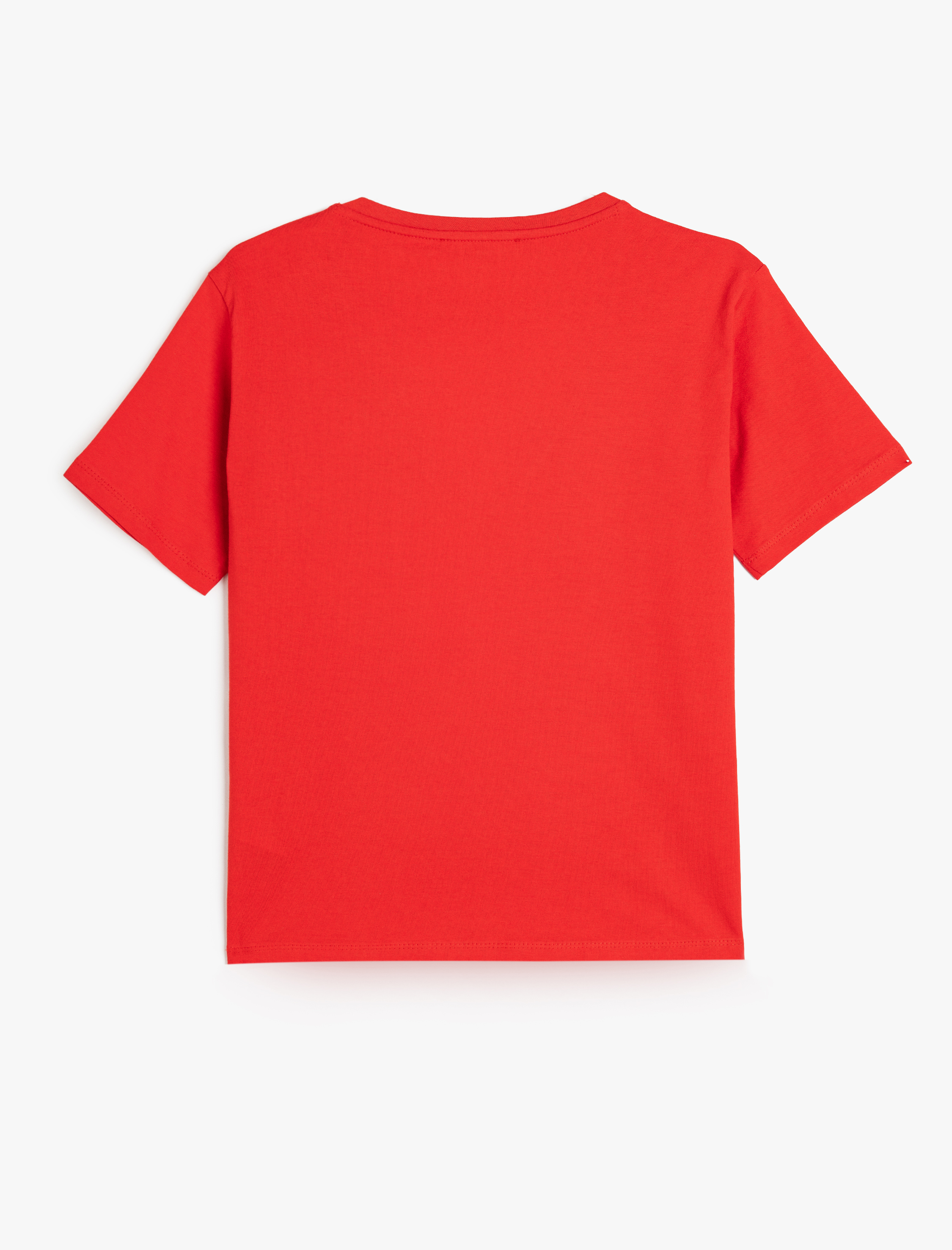   Pamuklu Kısa Kollu Derin V Yaka Tişört