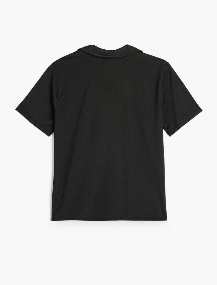  Kısa Kollu Polo Yaka Slim Fit Spor Tişört