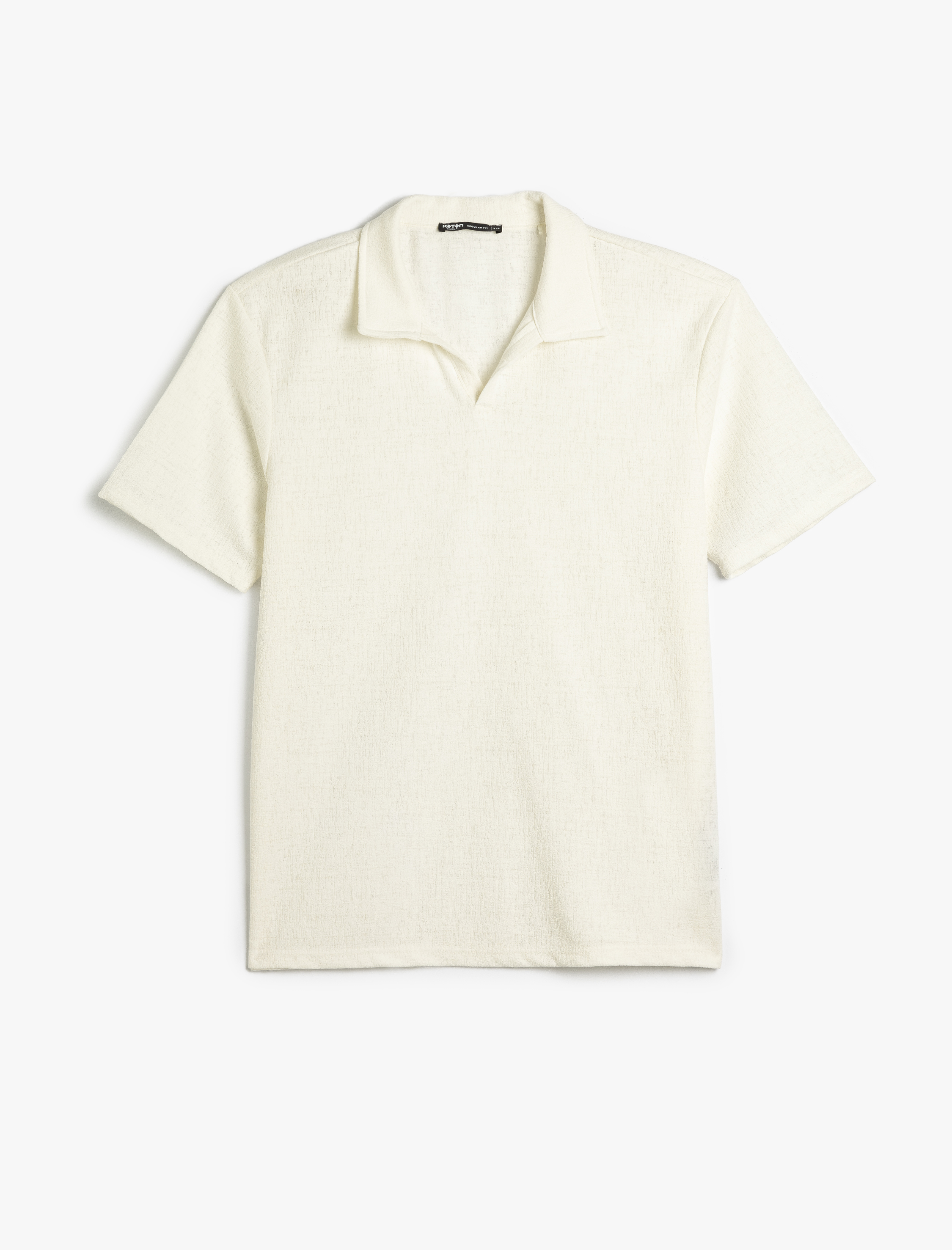 Koton Erkek Pamuklu Regular Fit V Polo Yaka Kısa Kollu Tişört -1