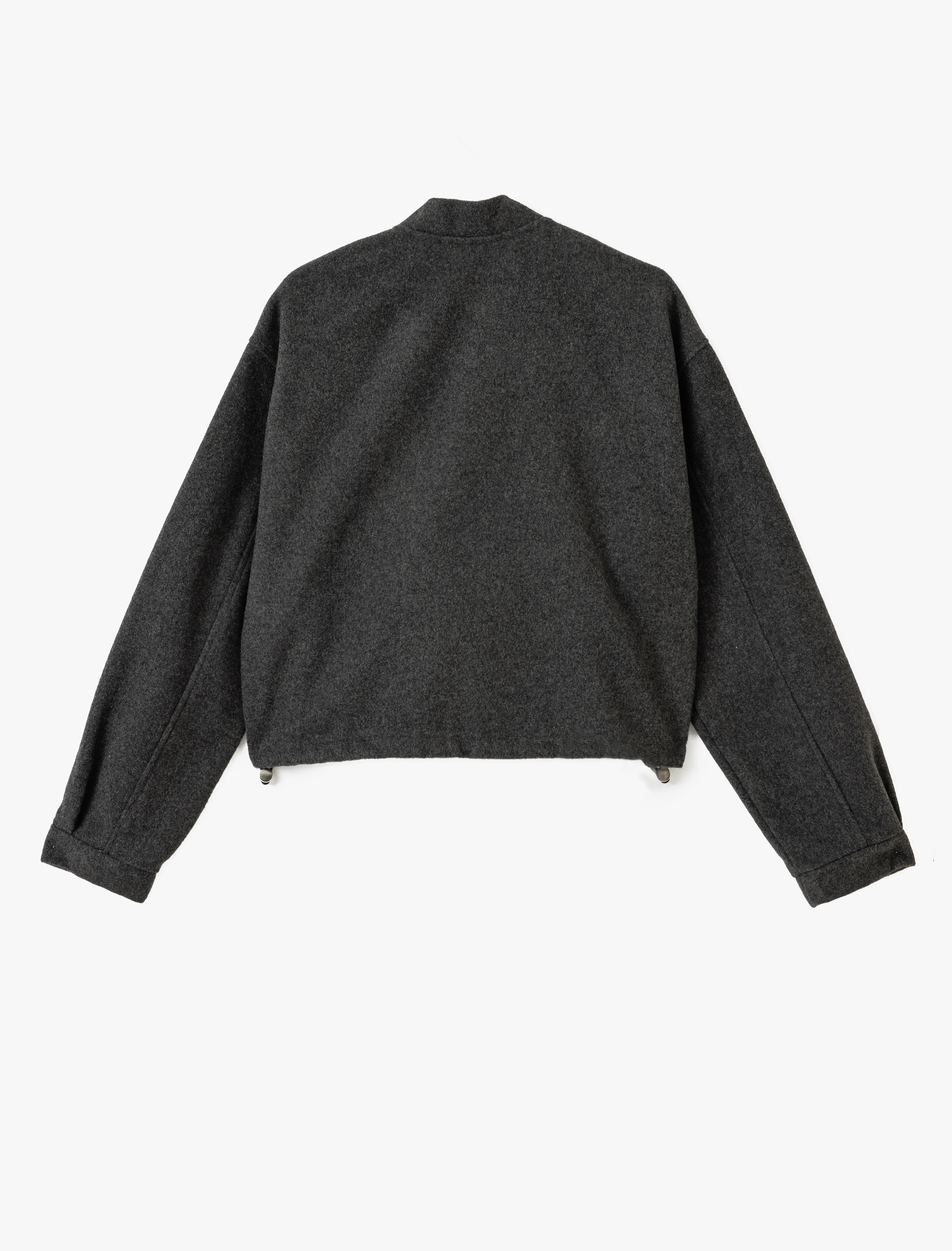   Cep Detaylı Fermuarlı Kolej Crop Bomber Ceket