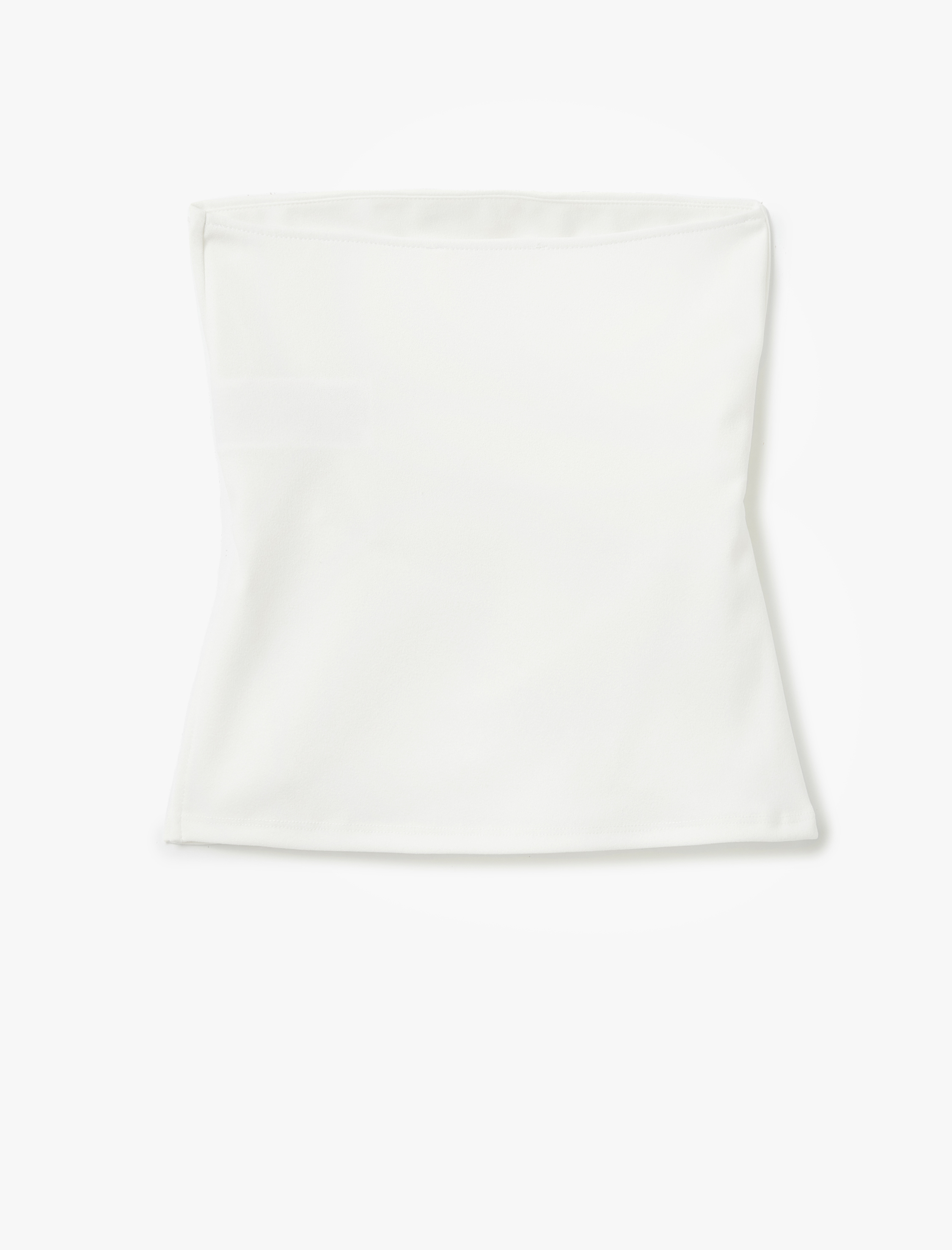 Krep Scuba Kumaş Drape Detaylı Asimetrik Straplez Body