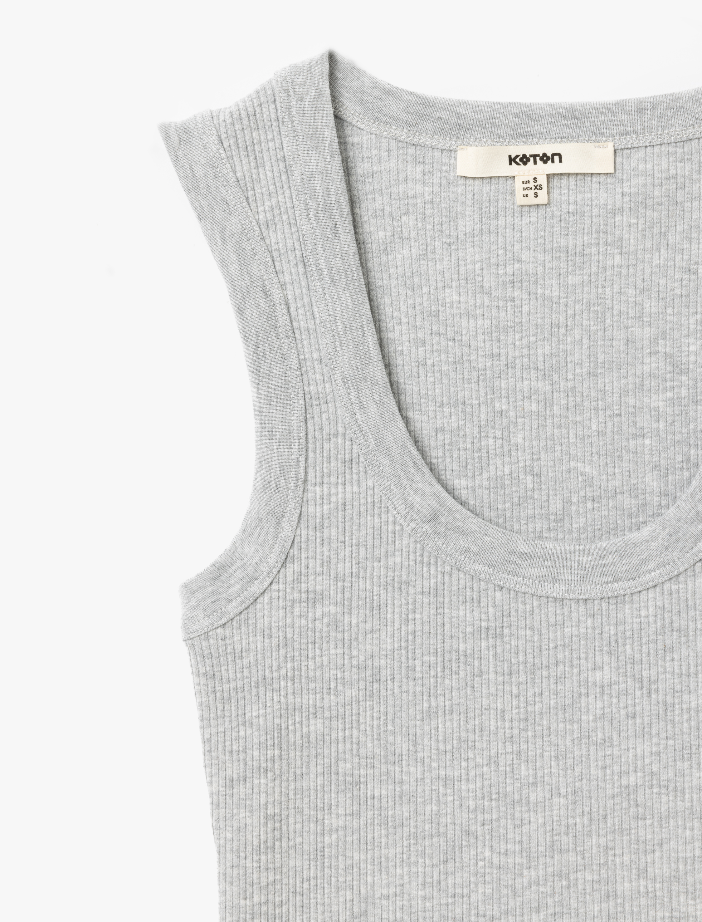   Slim Fit Kolsuz U Yaka Kadın Fitilli Atlet